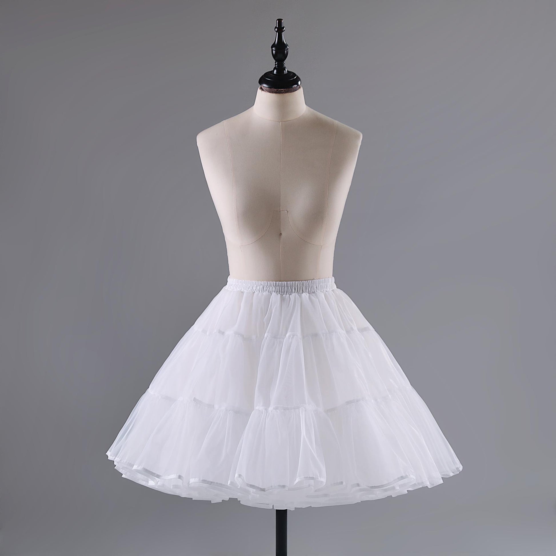 Noloria - 17.7" (45 cm) Organza Lolita Puffy White Petticoat 43720:789298