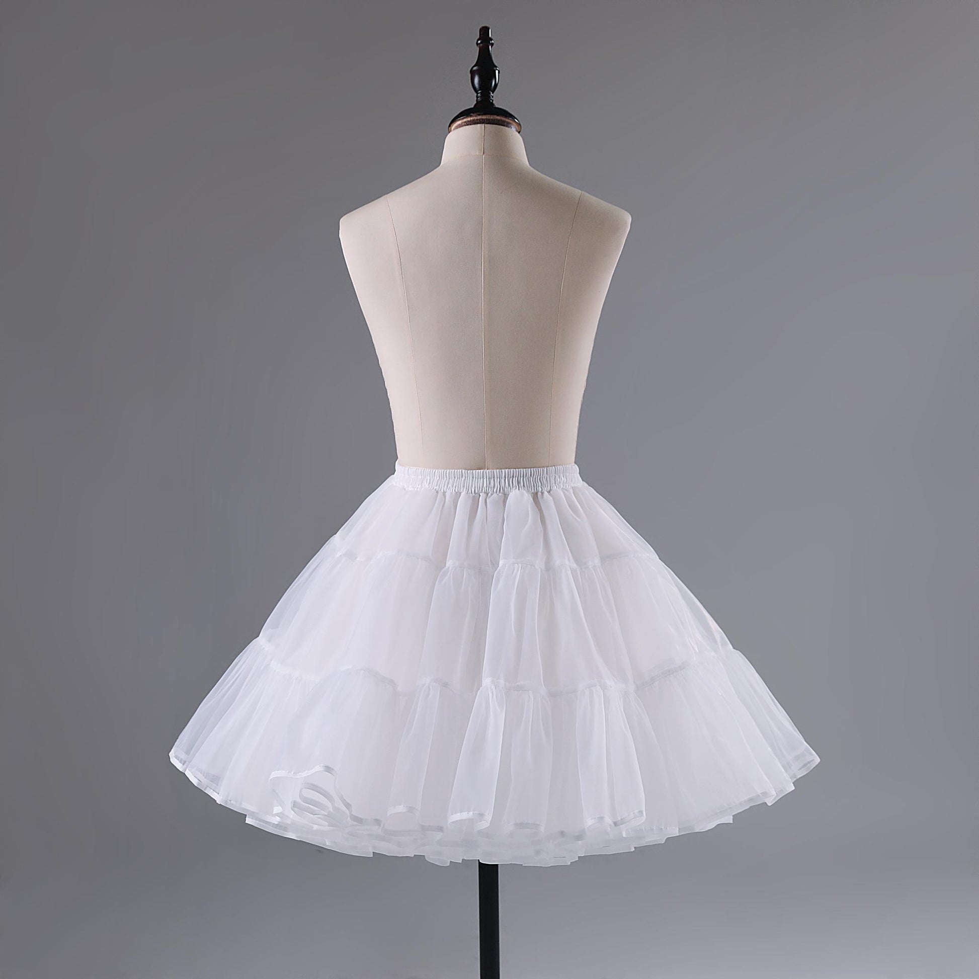 Noloria - 17.7" (45 cm) Organza Lolita Puffy White Petticoat 43720:789291