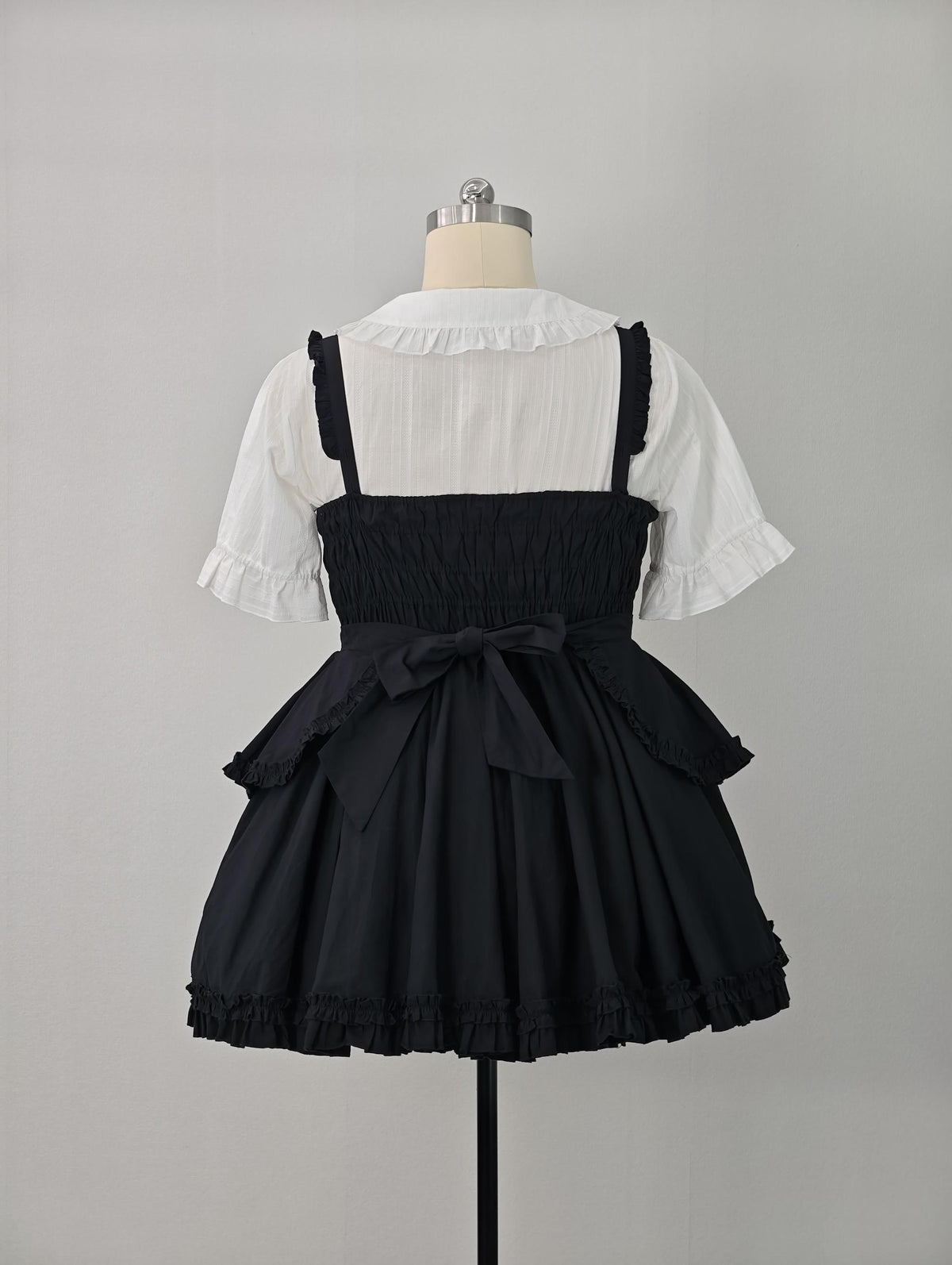 Cotton Plus Size Lolita Jumper Dress, Full Back Shirring 45594:865167