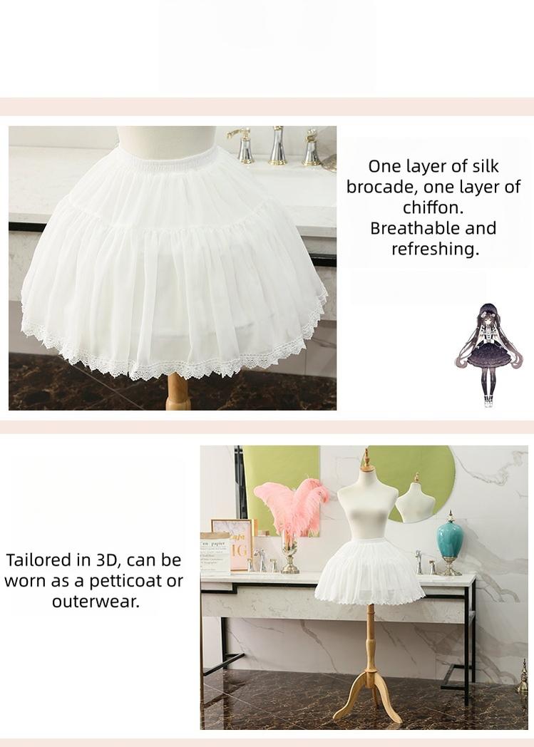 Manyiluo - 18.5" (47 cm) Lolita Petticoat, Adjustable Birdcage-Inspired 43946:791326