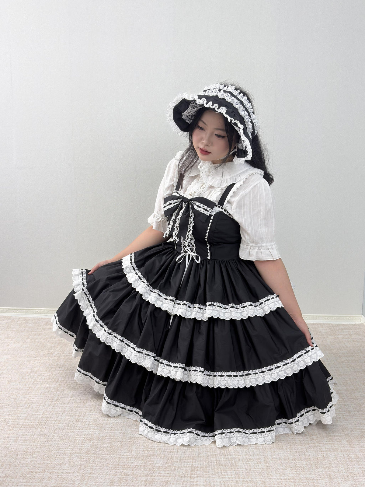 Cotton Plus Size Lolita Blouse, Peter Pan Collar 45598:864995