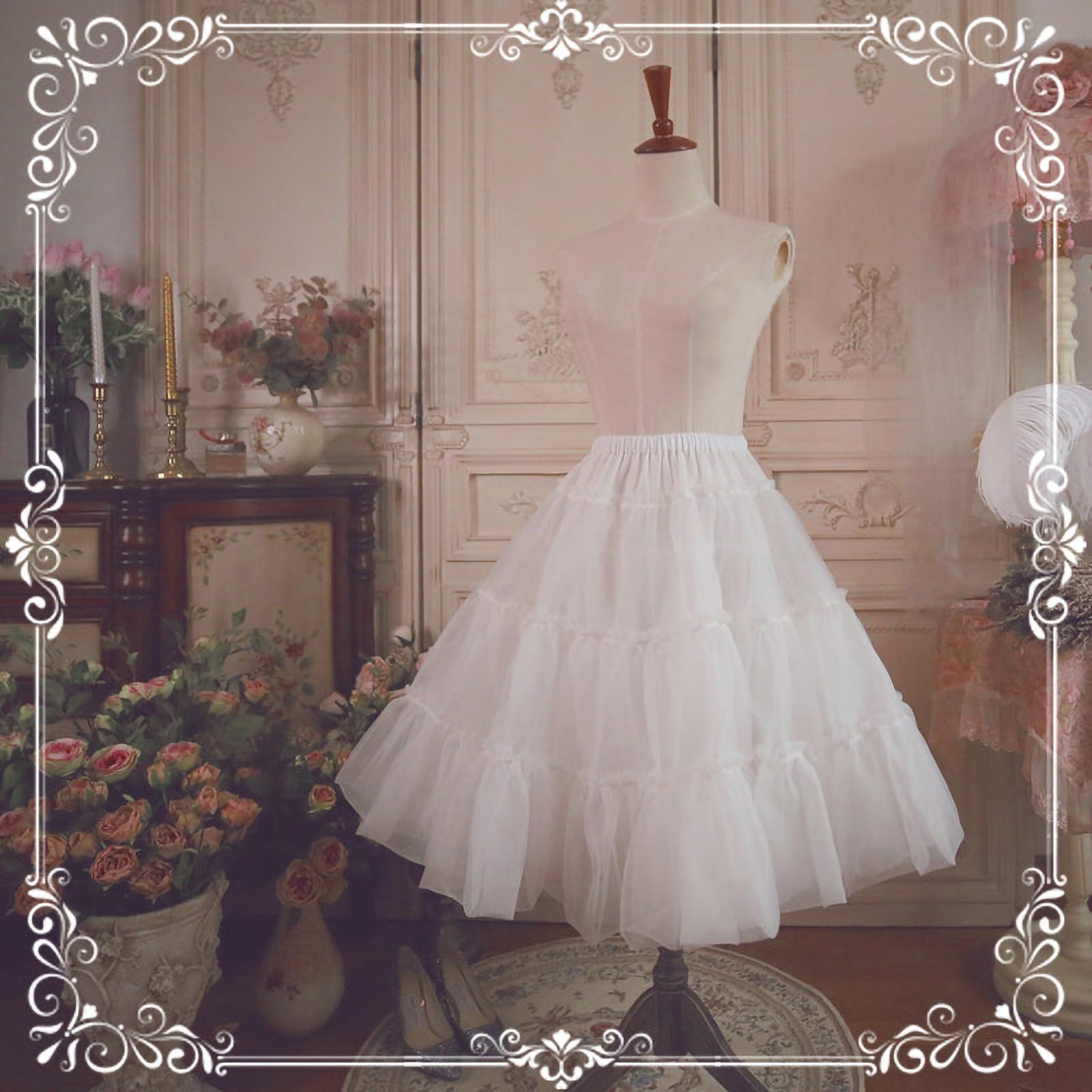 Aurora & Ariel 60cm Dailywear Lolita Petticoat Customizable (White) 33170:459878