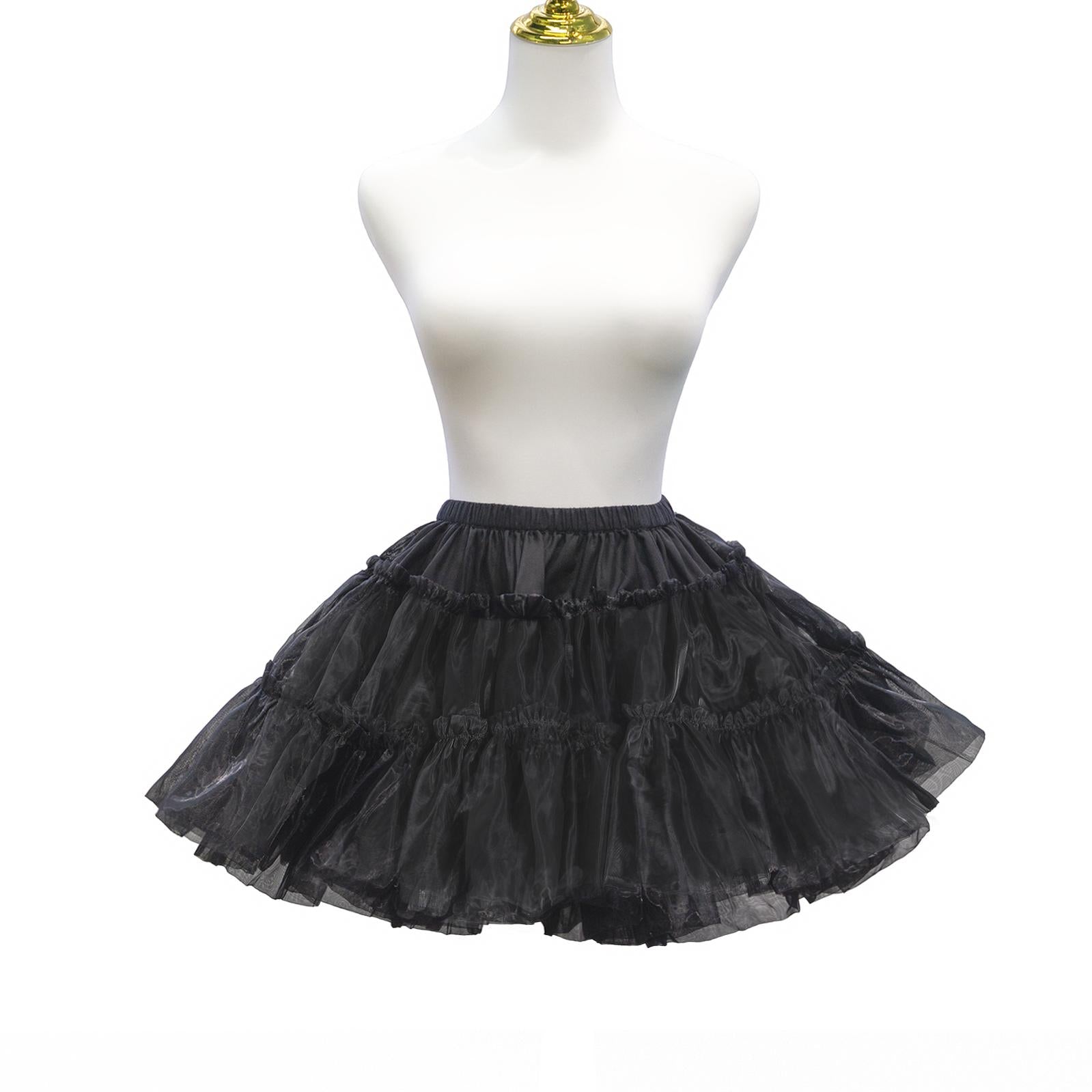 Aurora & Ariel 13.8" (35 cm) Puffy Lolita Petticoat, Customizable (Black) 33014:570692