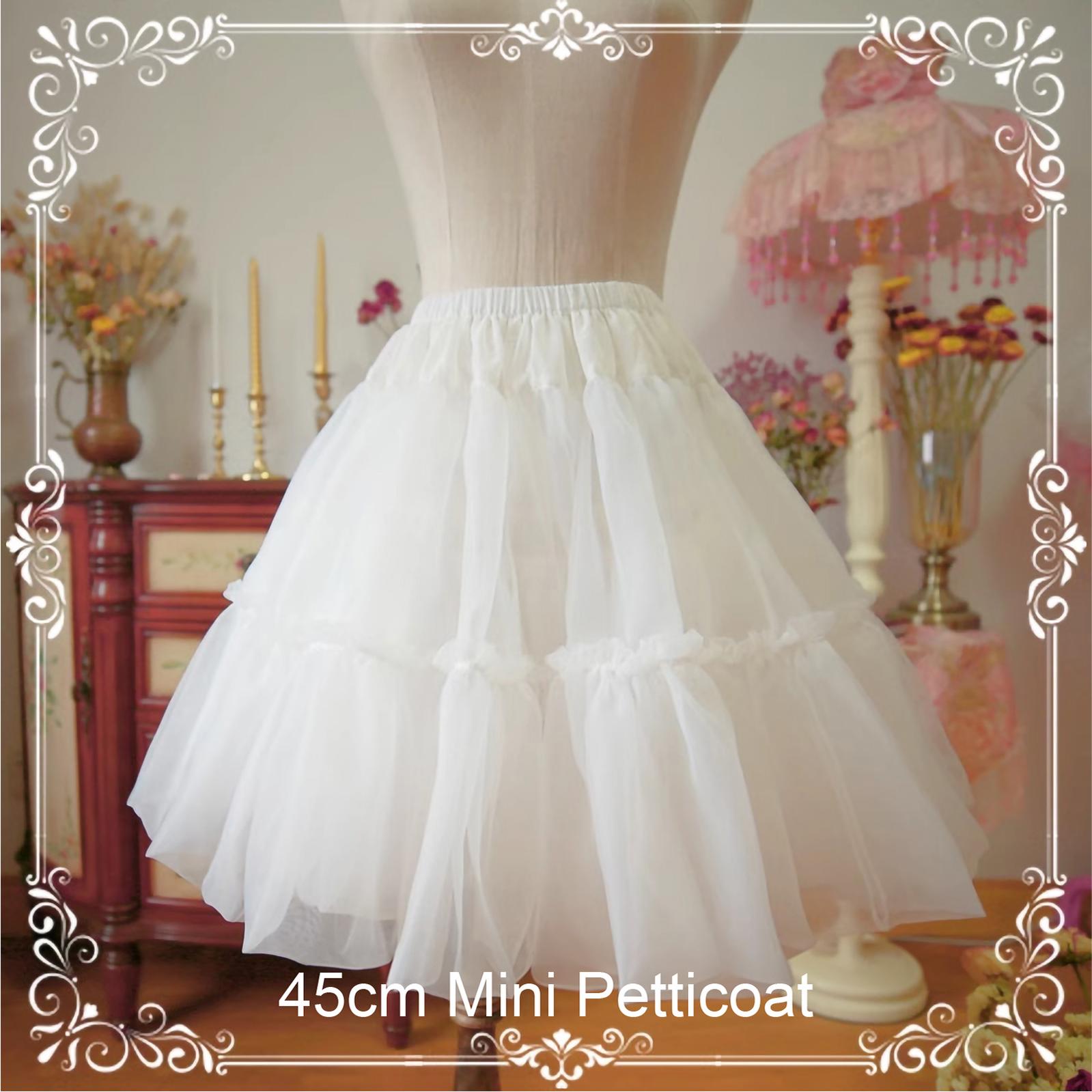 Aurora & Ariel 17.7" (45 cm) A-Line Petticoat Collection Customizable (White) 33166:459452