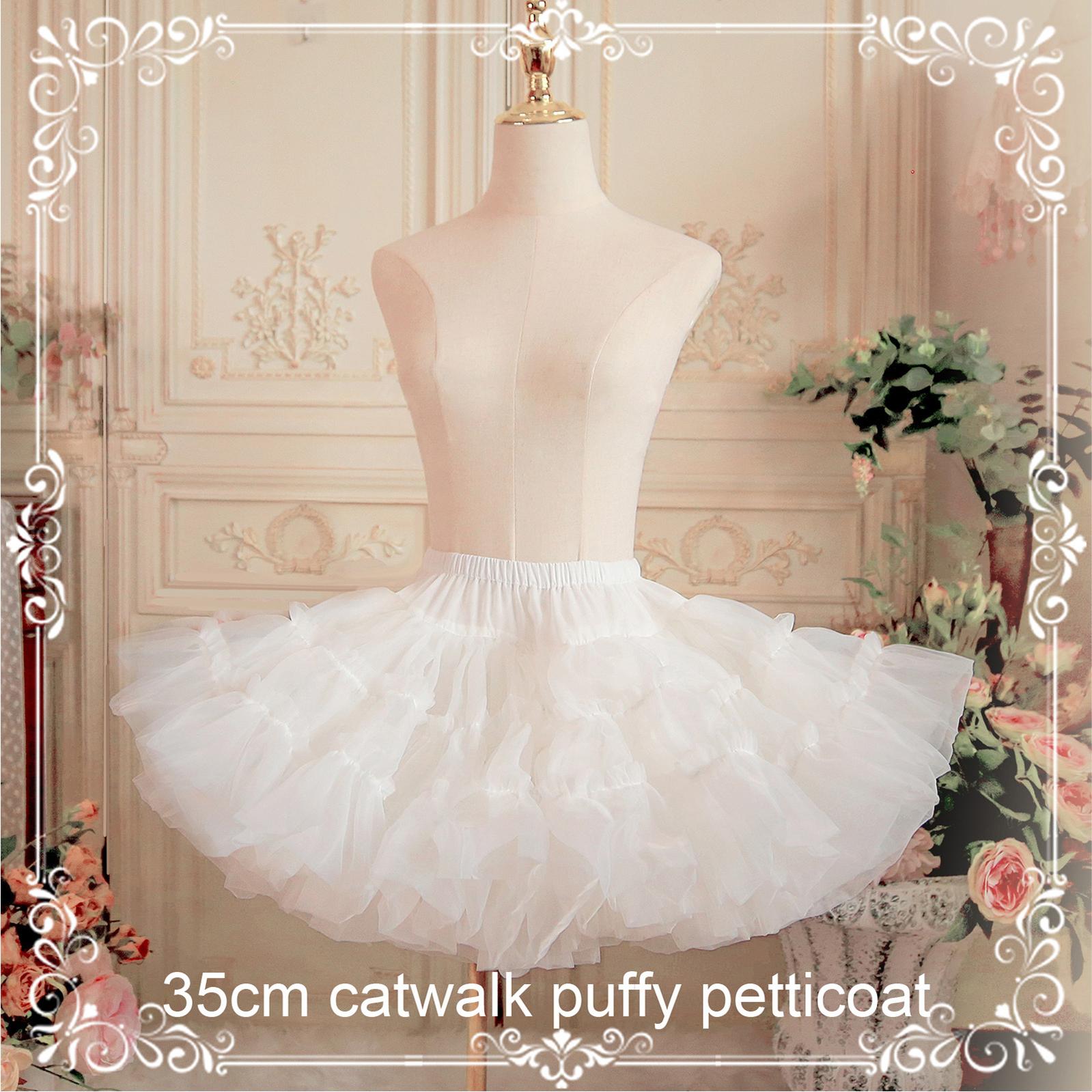 Aurora & Ariel 13.8" (35 cm) Catwalk Puffy Lolita Petticoat, Customizable (White) 33018:456306