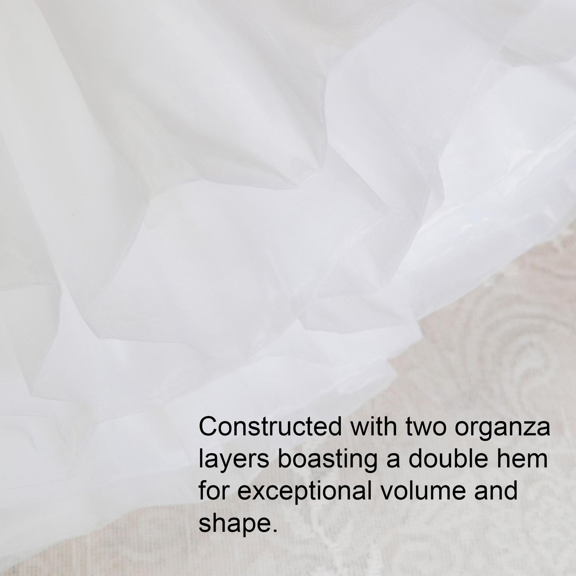 Noloria - White Puffy Lolita Petticoat, 17.7" (45 CM), Cotton Lining 43722:786546