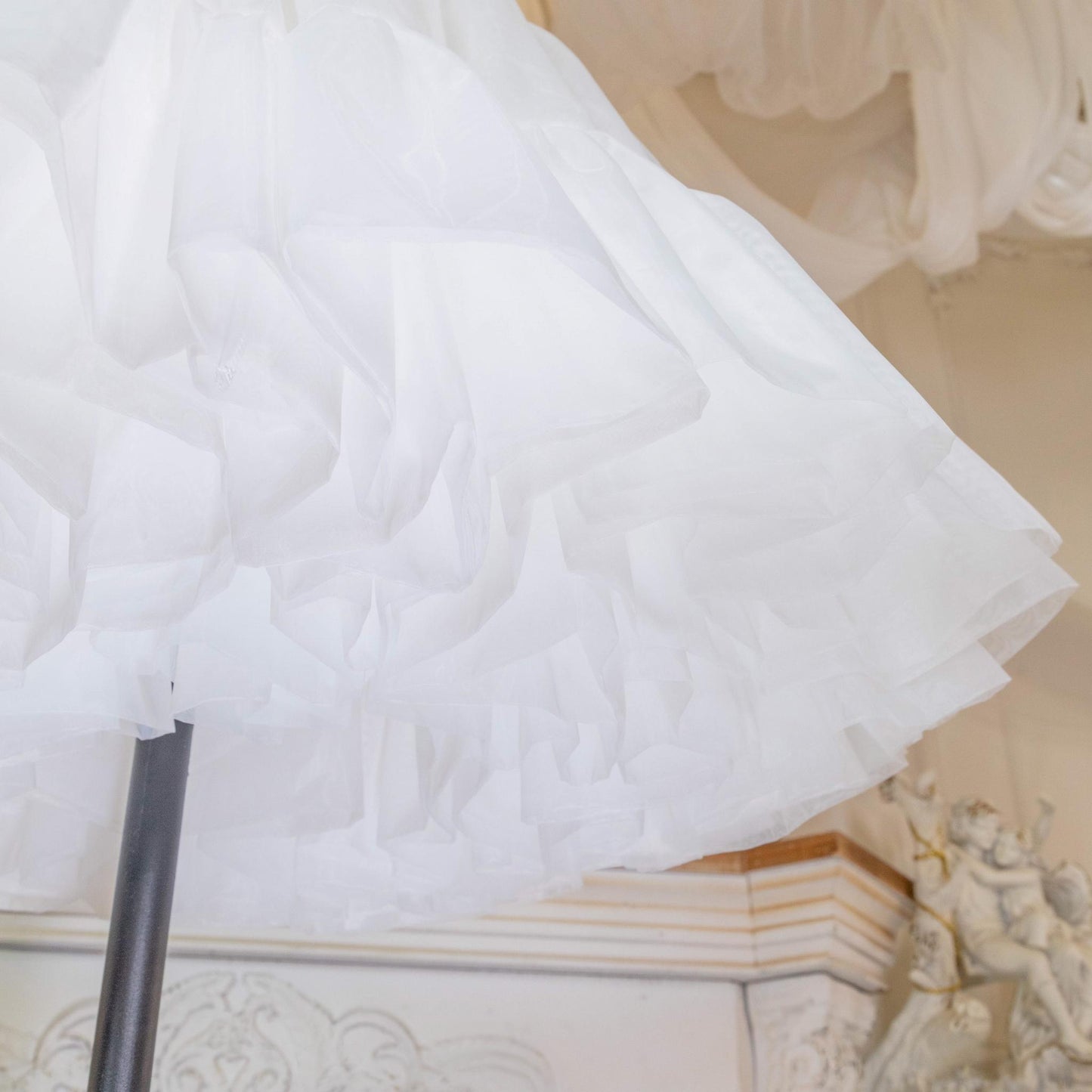 Noloria - White Puffy Lolita Petticoat, 17.7" (45 CM), Cotton Lining 43722:786543