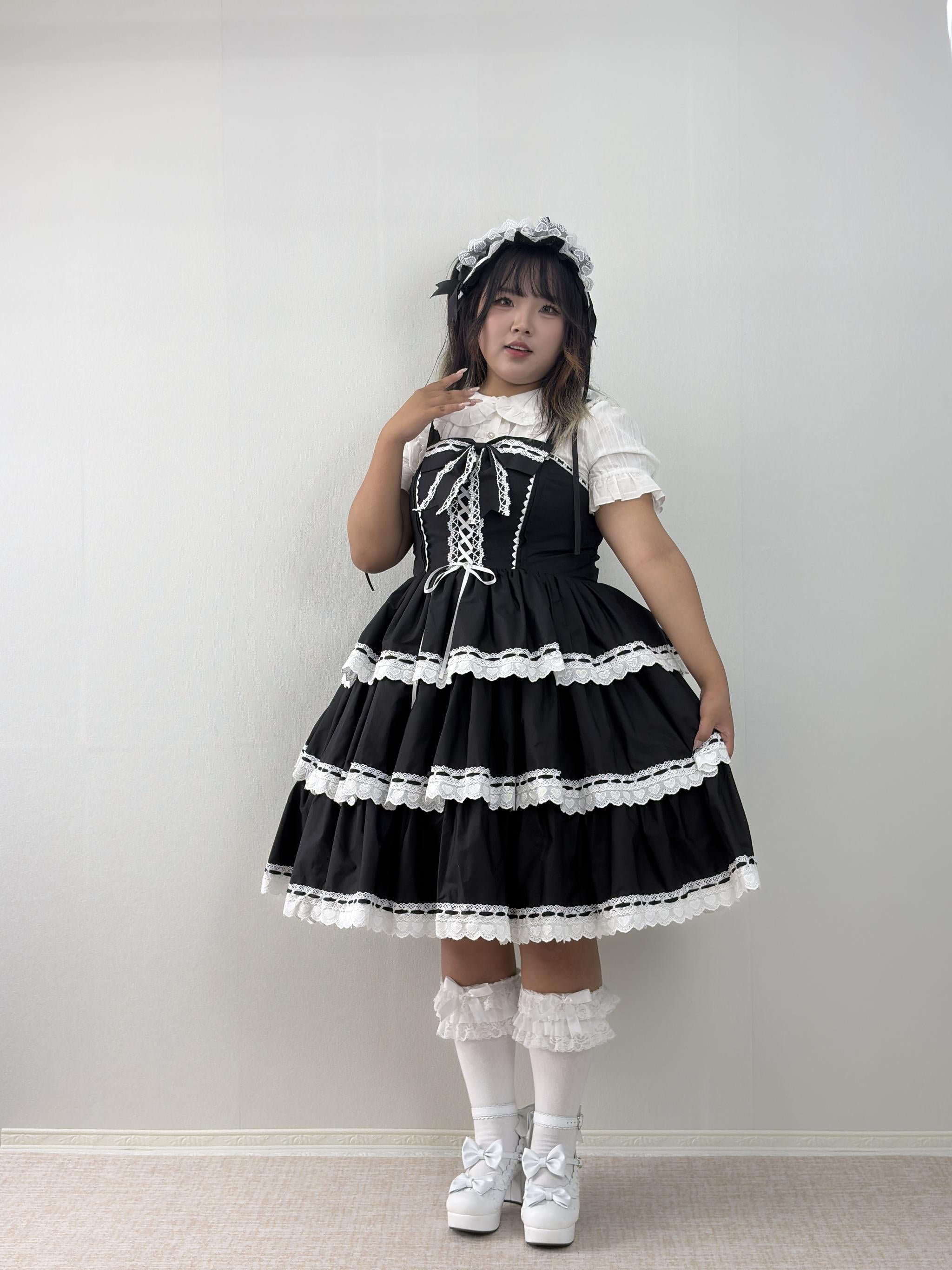 Otome Heart - Old School Lolita Jumper Skirt, Plus Size 45597:865031