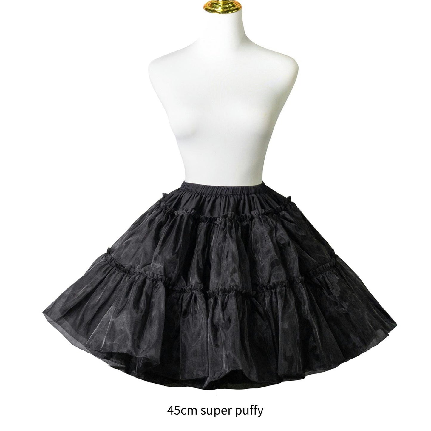 Aurora & Ariel 17.7" (45 cm) A-Line Petticoat Collection Customizable (Black) 33166:471576