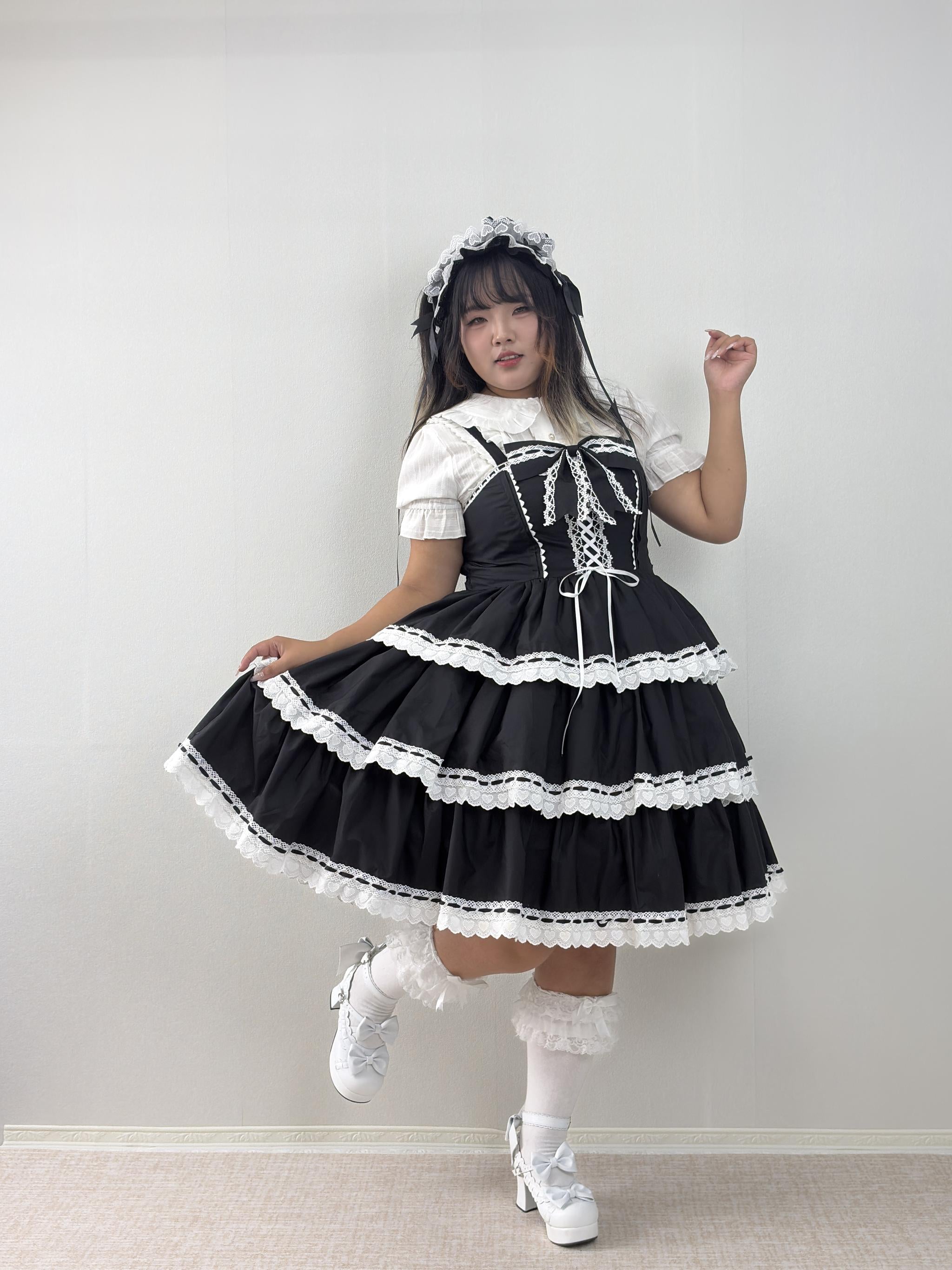 Otome Heart - Old School Lolita Jumper Skirt, Plus Size 45597:865035