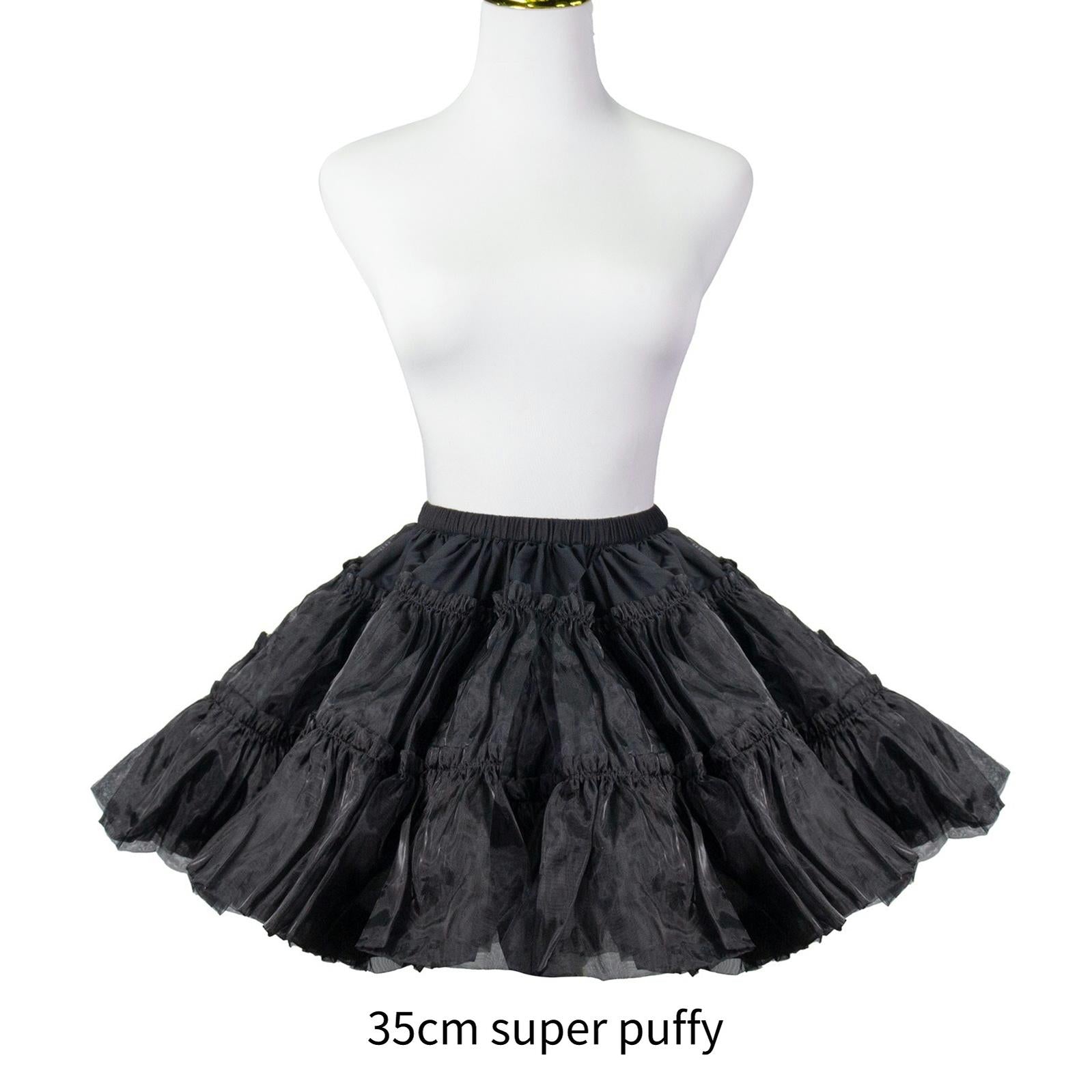 Aurora & Ariel 13.8" (35 cm) A-Line Petticoat Collection, Customizable (Black) 32614:454954