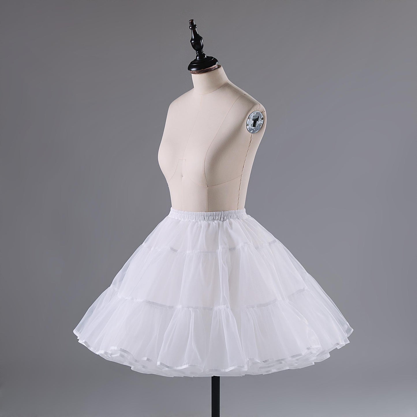 Noloria - 17.7" (45 cm) Organza Lolita Puffy White Petticoat 43720:789292