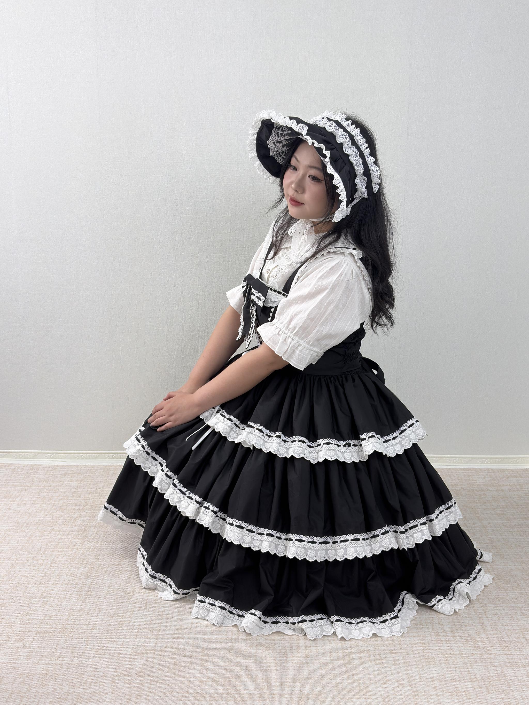 Otome Heart - Old School Lolita Jumper Skirt, Plus Size 45597:865040