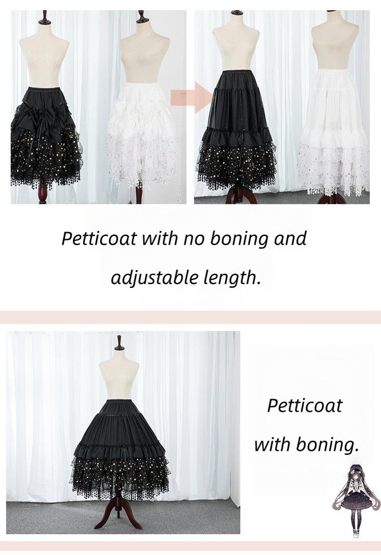 Manyiluo - Wedding Lolita Petticoat, Detachable Bone Support 43963:790579
