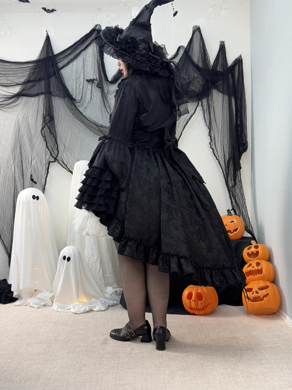 Noloria 21.7" (55 cm) Hoop Puffy Plus Size Lolita Petticoat, Moon Cage 45907:871691