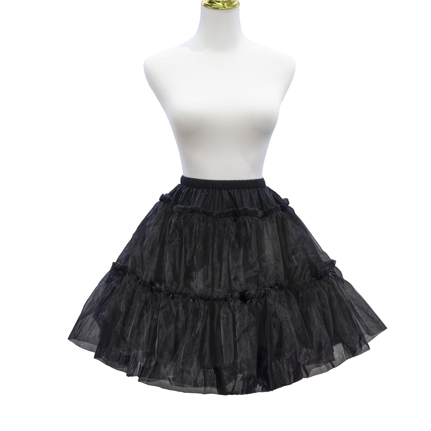 Aurora & Ariel 17.7" (45 cm) 8m Daily Wear A-Line Petticoat, Customizable (Black) 33050:570724
