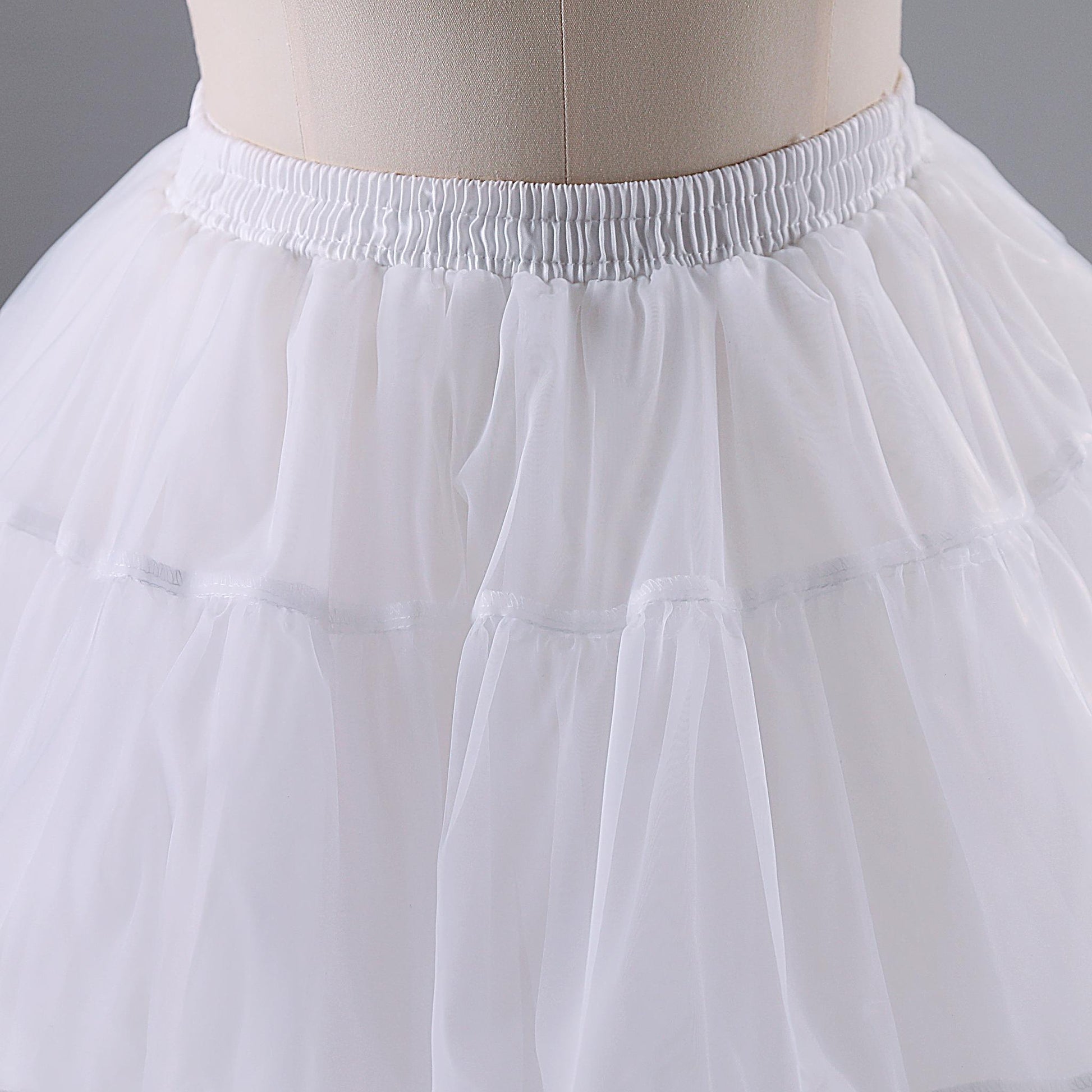 Noloria - 17.7" (45 cm) Organza Lolita Puffy White Petticoat 43720:789290