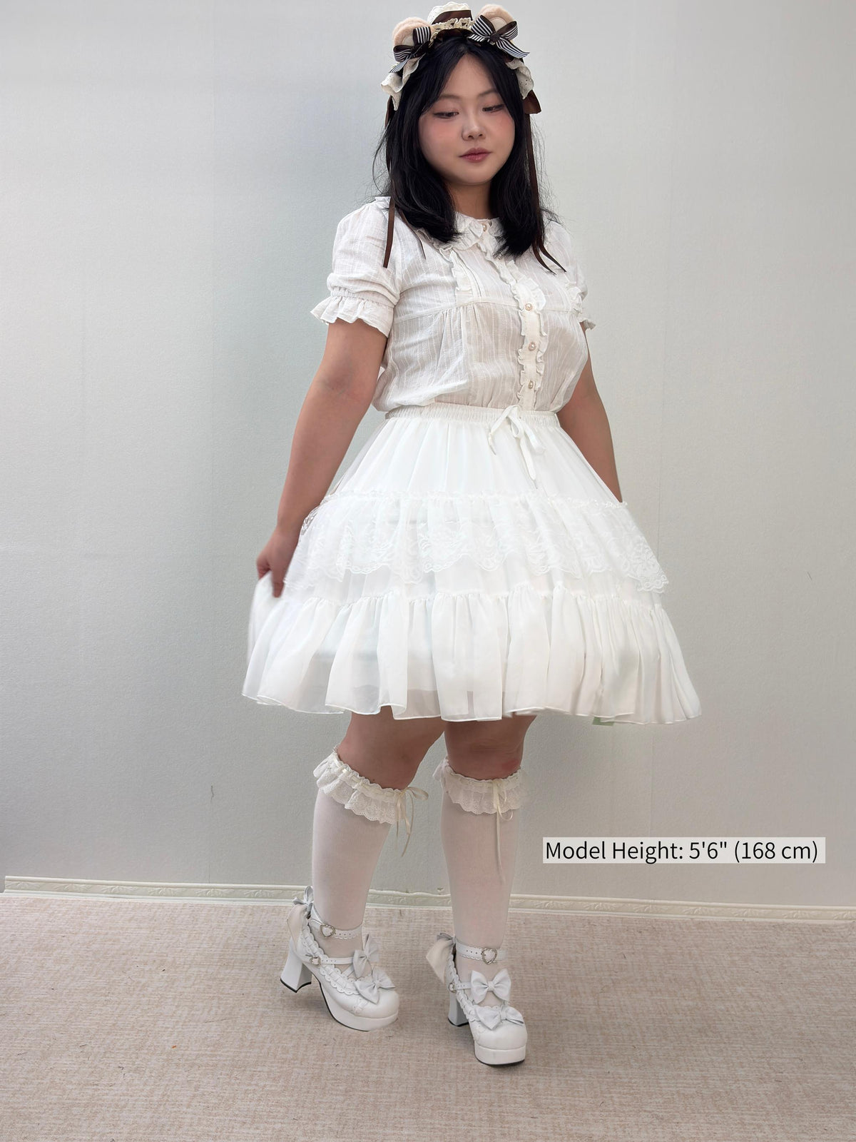 Noloria 21.7" (55 cm) Hoop Puffy Plus Size Lolita Petticoat, Moon Cage 45907:872689