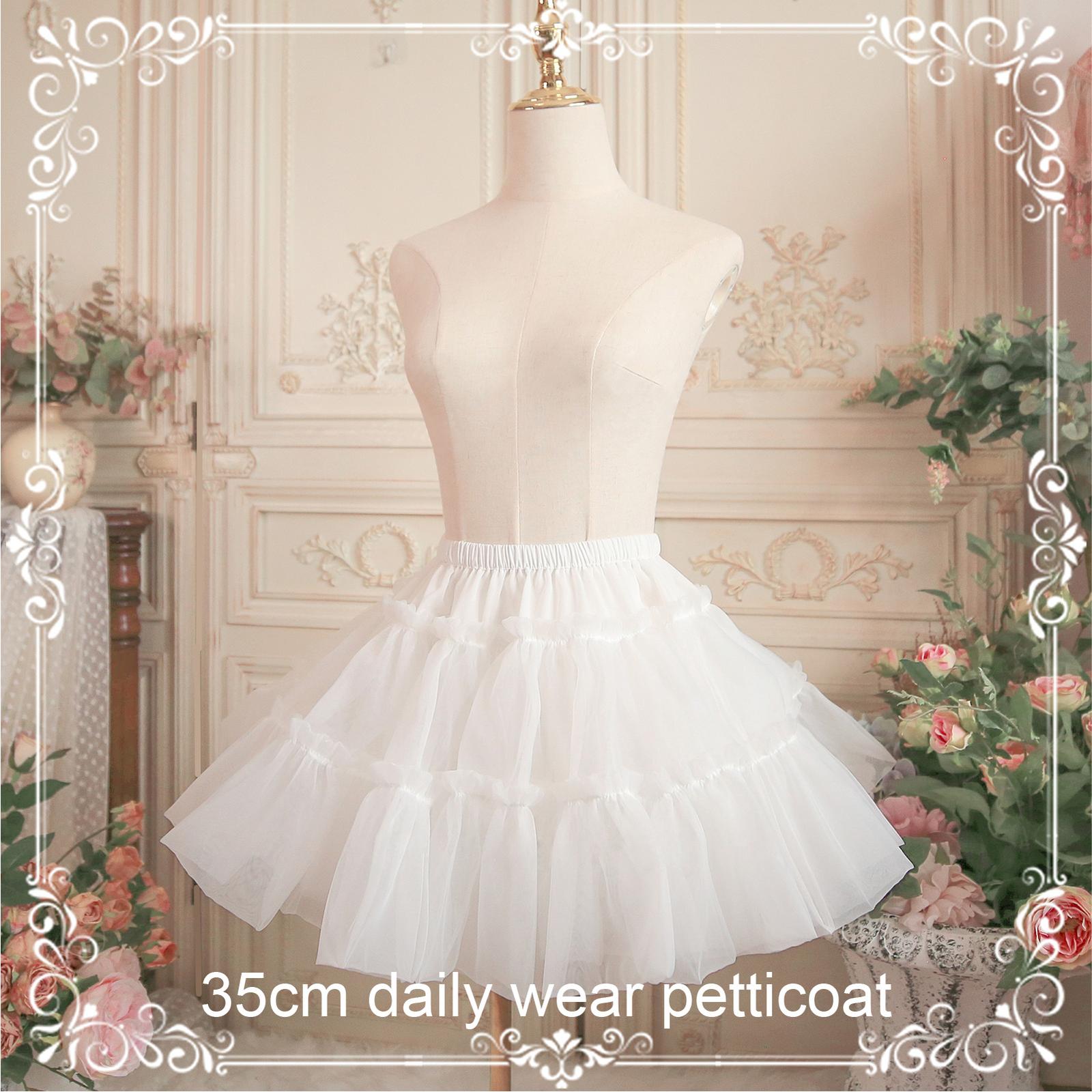 Aurora & Ariel 13.8" (35 cm) Daily Lolita Petticoat, Customizable (White) 32918:456392