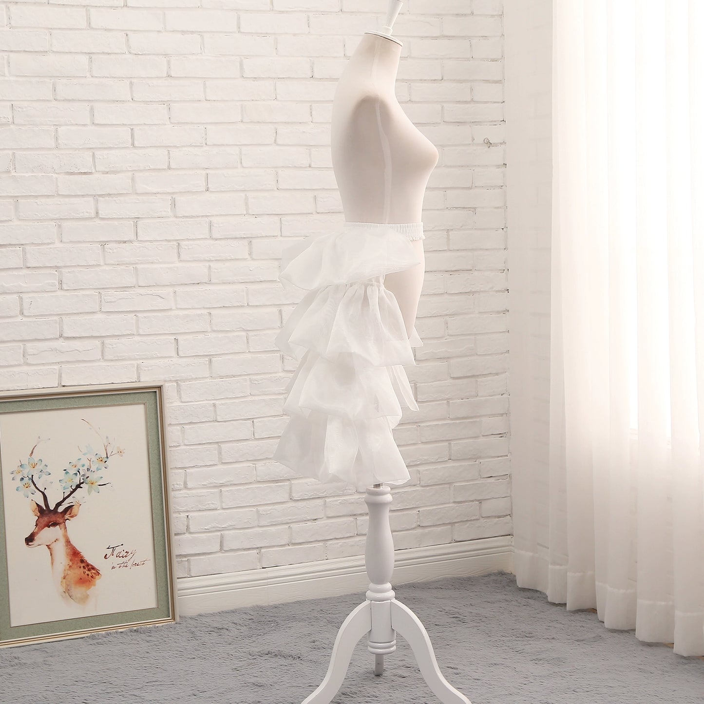 Manyiluo - Bustle Style Lolita Petticoat, Adjustable Length & Puffiness 43970:791162