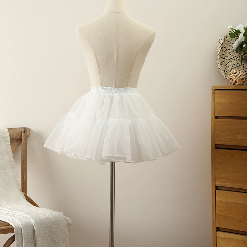 Manyiluo - White Lolita Puffy Petticoat, Multi-Length (Daily) 43967:790633