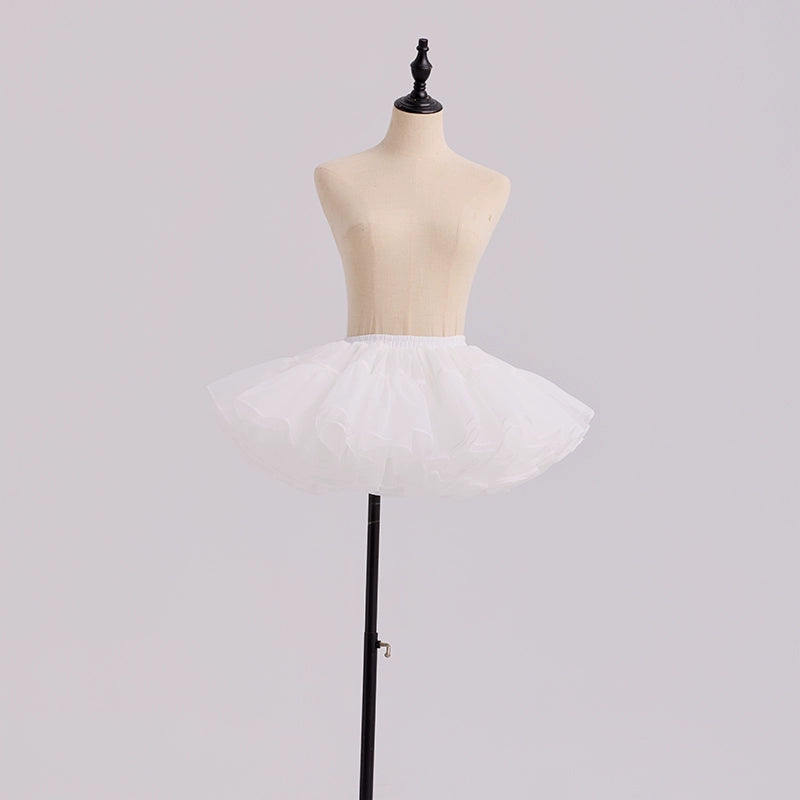 Manyiluo - White Lolita Puffy Petticoat, Multi-Length (Puffy) 43967:790627