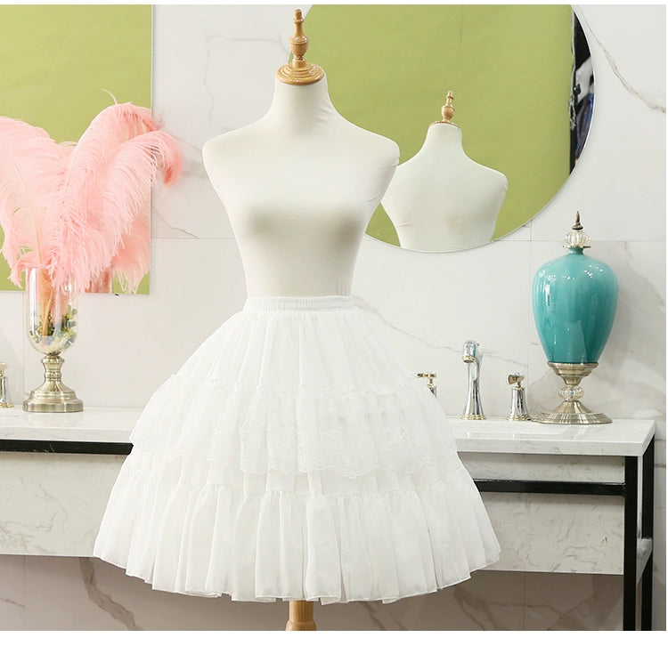 22.8" (58 cm) Adjustable Boned Lolita Petticoat (White) 43976:791479