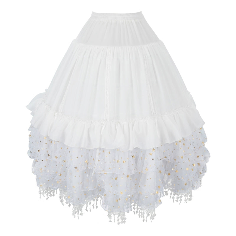 Manyiluo - Wedding Lolita Petticoat, Detachable Bone Support (White) 43963:790562