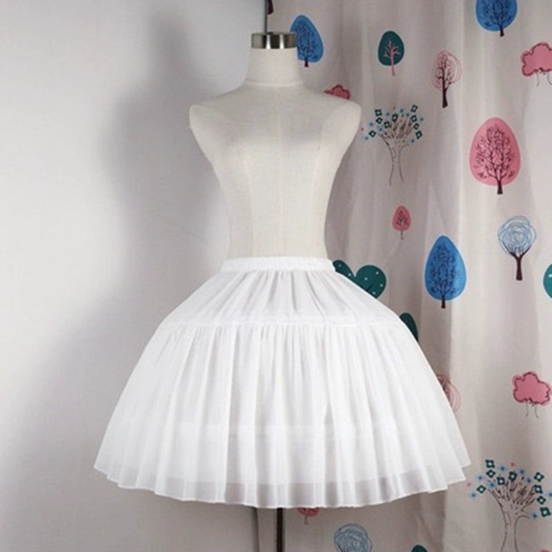 Krncrlo - White Lolita Petticoat, Adjustable Puffy, 17.7" (45 cm) 43978:789960