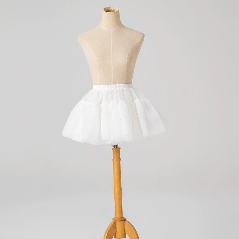 Manyiluo - 13.8" (35 cm) Short Lolita White Petticoat (White) 43975:791388