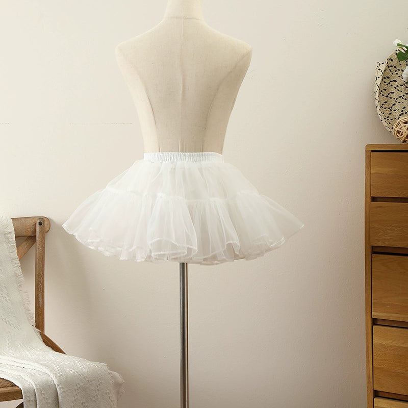 Manyiluo - White Lolita Puffy Petticoat, Multi-Length (Daily) 43967:790632
