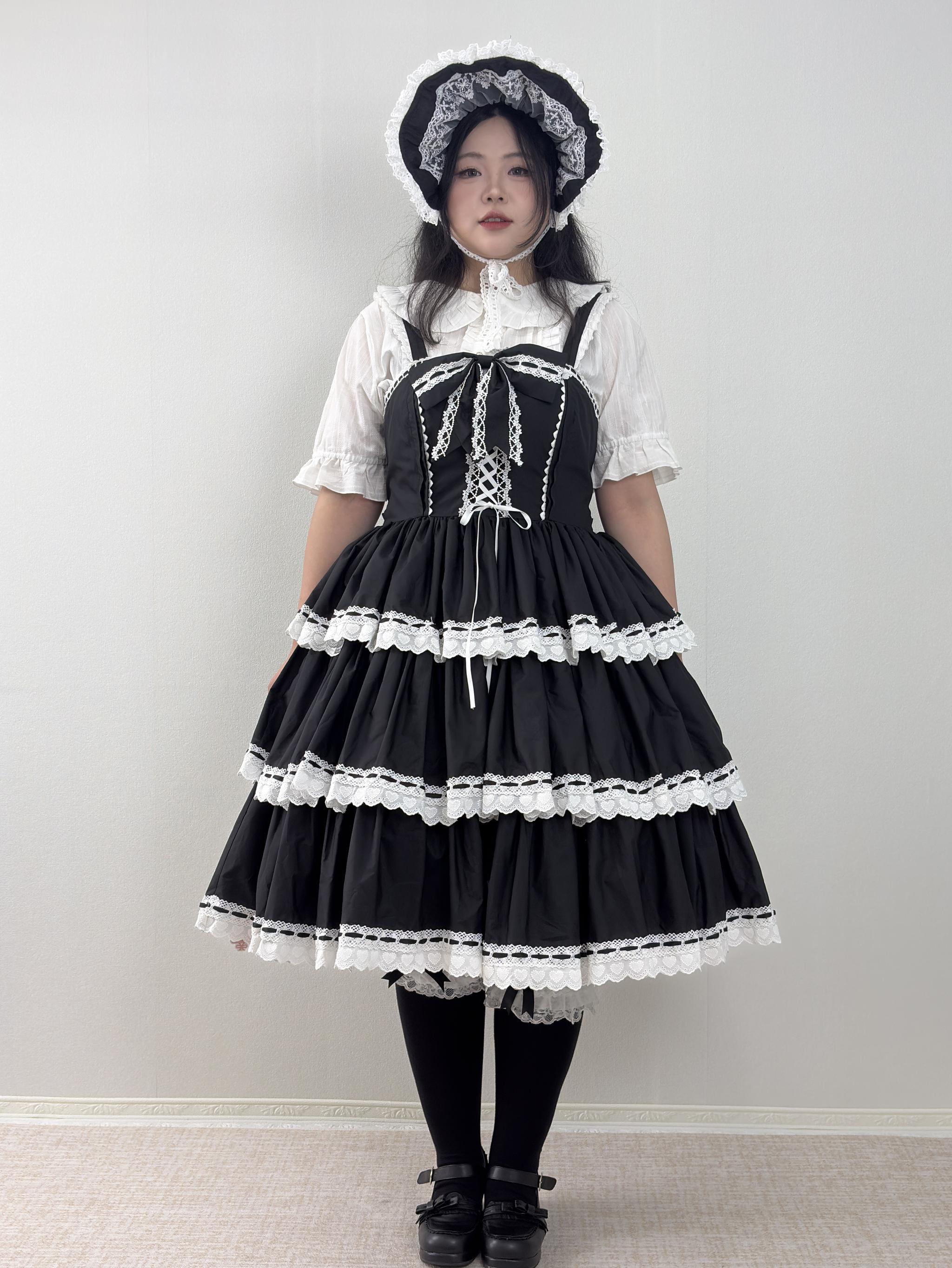 Otome Heart - Old School Lolita Jumper Skirt, Plus Size 45597:865033