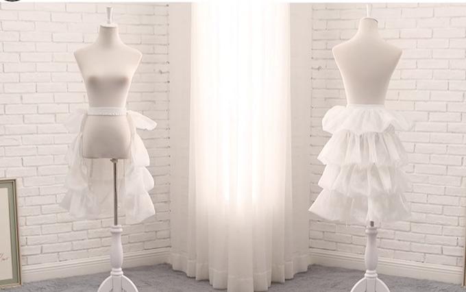 Manyiluo - Bustle Style Lolita Petticoat, Adjustable Length & Puffiness 43970:791183