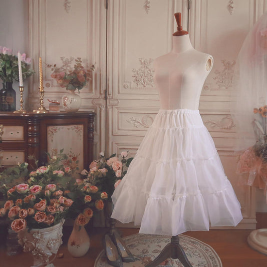 60cm Mini A-line Lolita Petticoat Customizable (white) 33168:463908 (white) 33168:463908