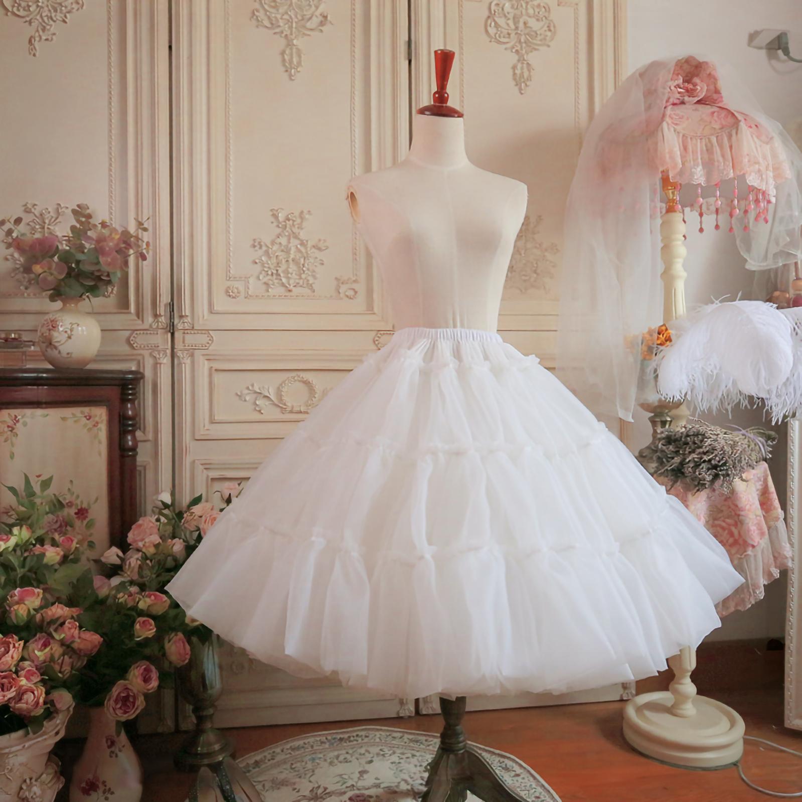 Aurora & Ariel 23.6" (60 cm) Catwalk Puffy Lolita Petticoat Customizable (White) 33172:461414