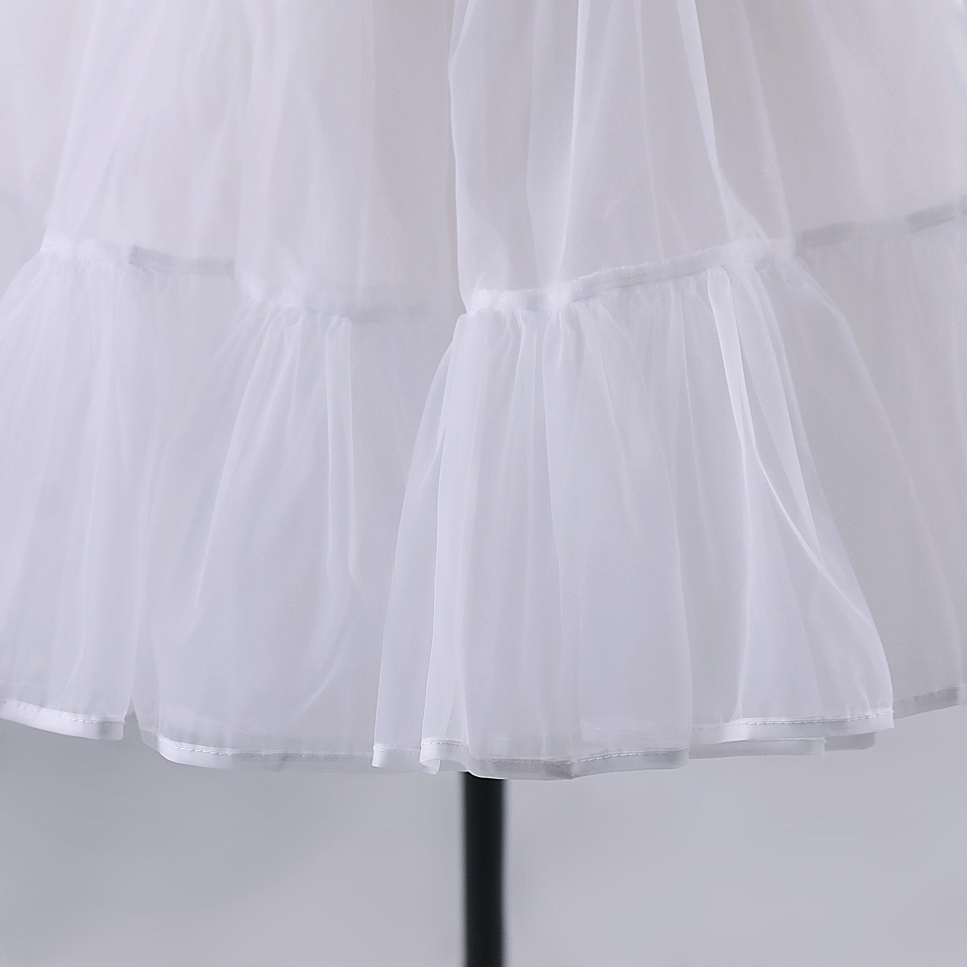 Noloria - 17.7" (45 cm) Organza Lolita Puffy White Petticoat 43720:789297