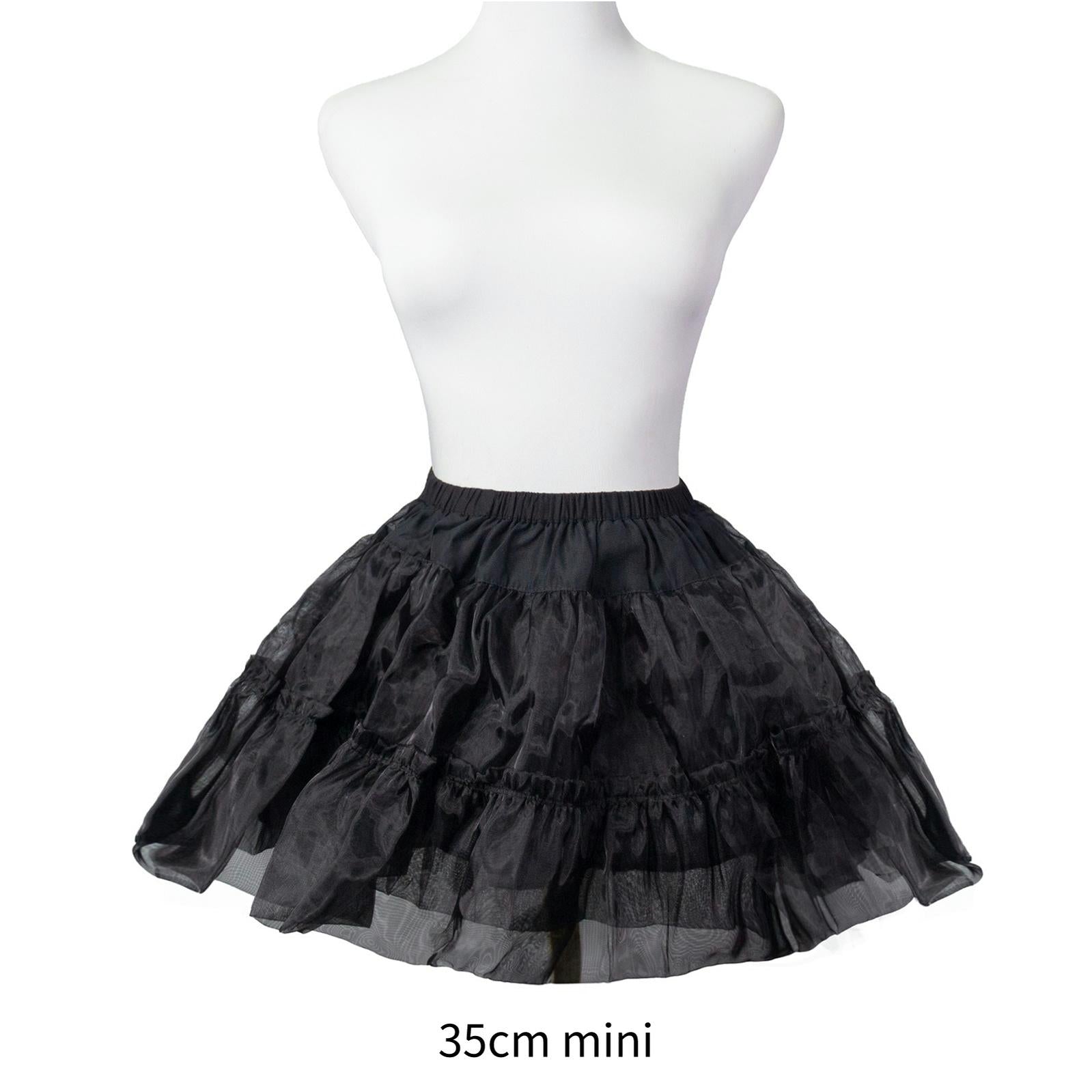 Aurora & Ariel 13.8" (35 cm) Mini Lolita Petticoat, Customizable (Black) 32904:454922