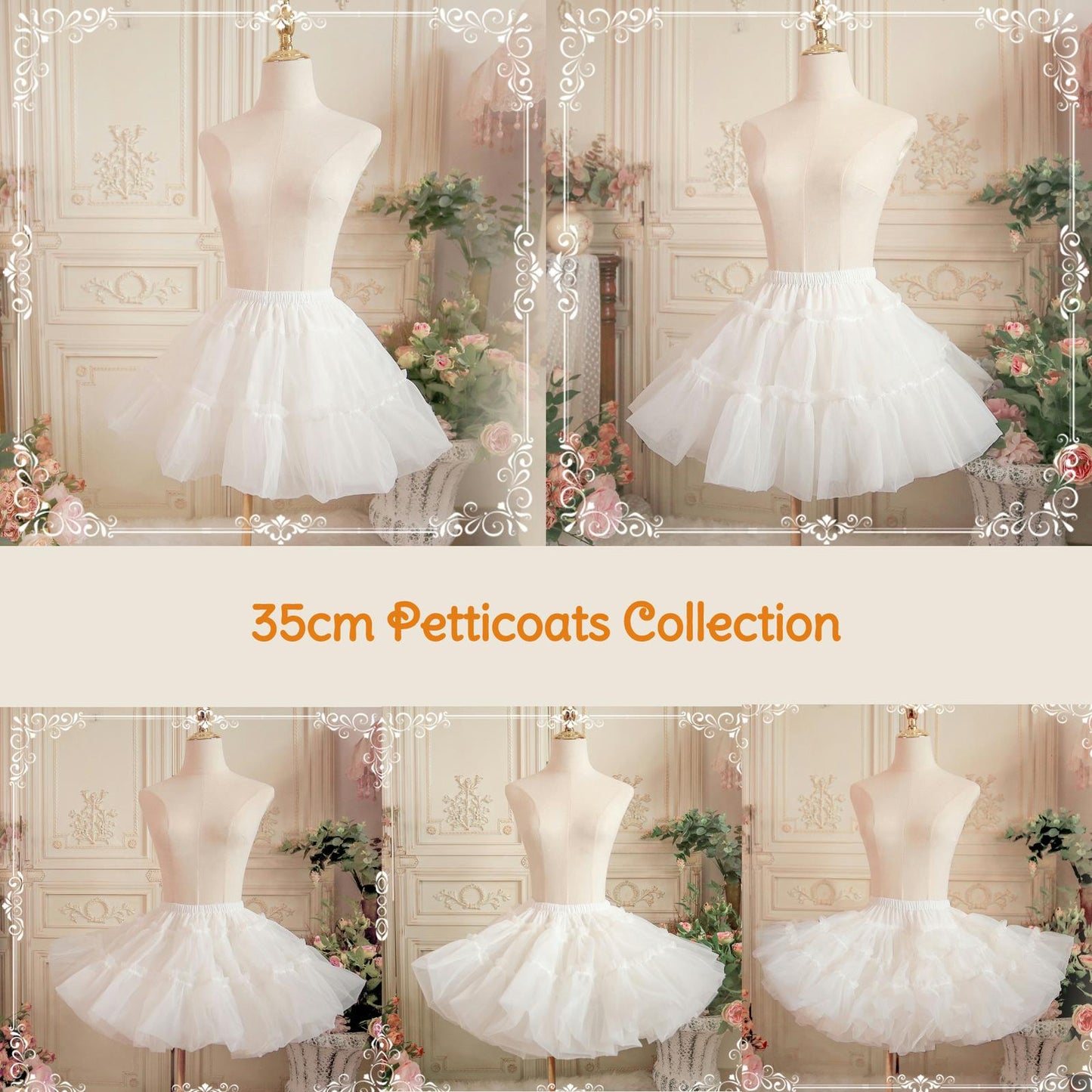 Aurora & Ariel 13.8" (35 cm) A-Line Petticoat Collection, Customizable 32614:467254