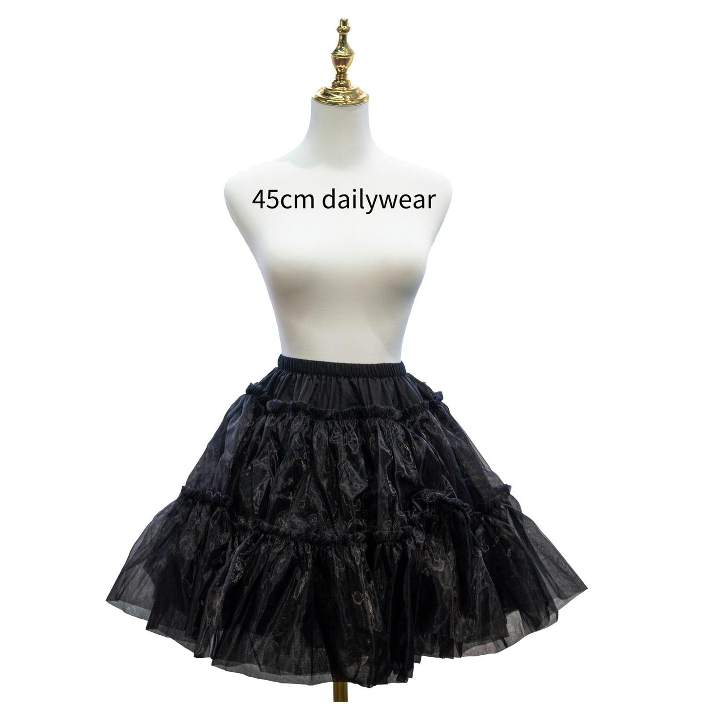 Aurora & Ariel 17.7" (45 cm) A-Line Petticoat Collection Customizable (Black) 33166:459446