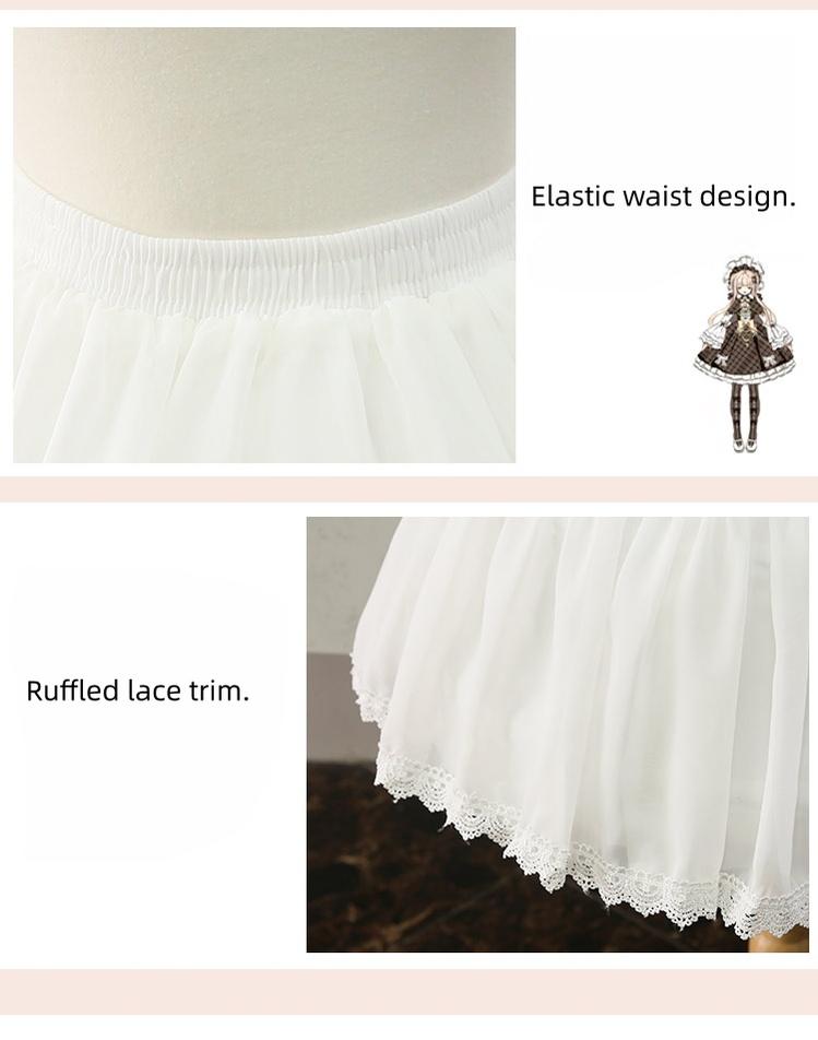 Manyiluo - 18.5" (47 cm) Lolita Petticoat, Adjustable Birdcage-Inspired 43946:791327
