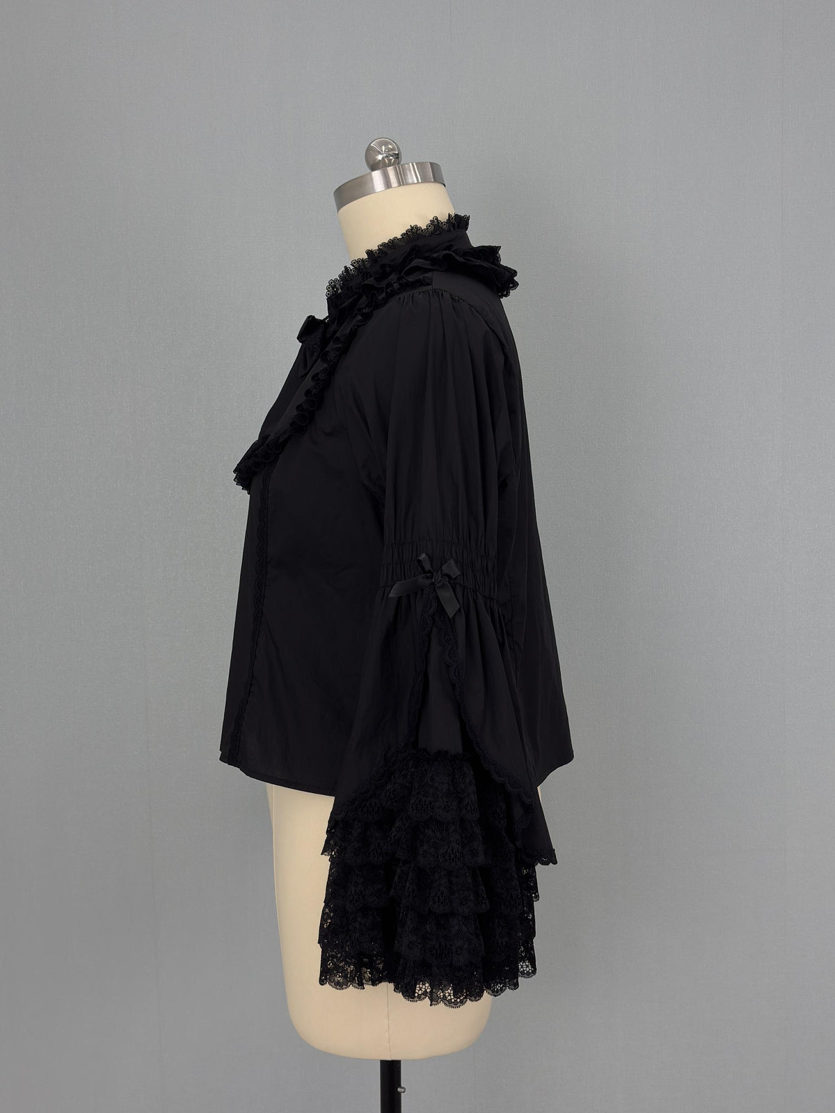 Plus Size Cotton Lolita Blouse, Princess Sleeves 45596:865054