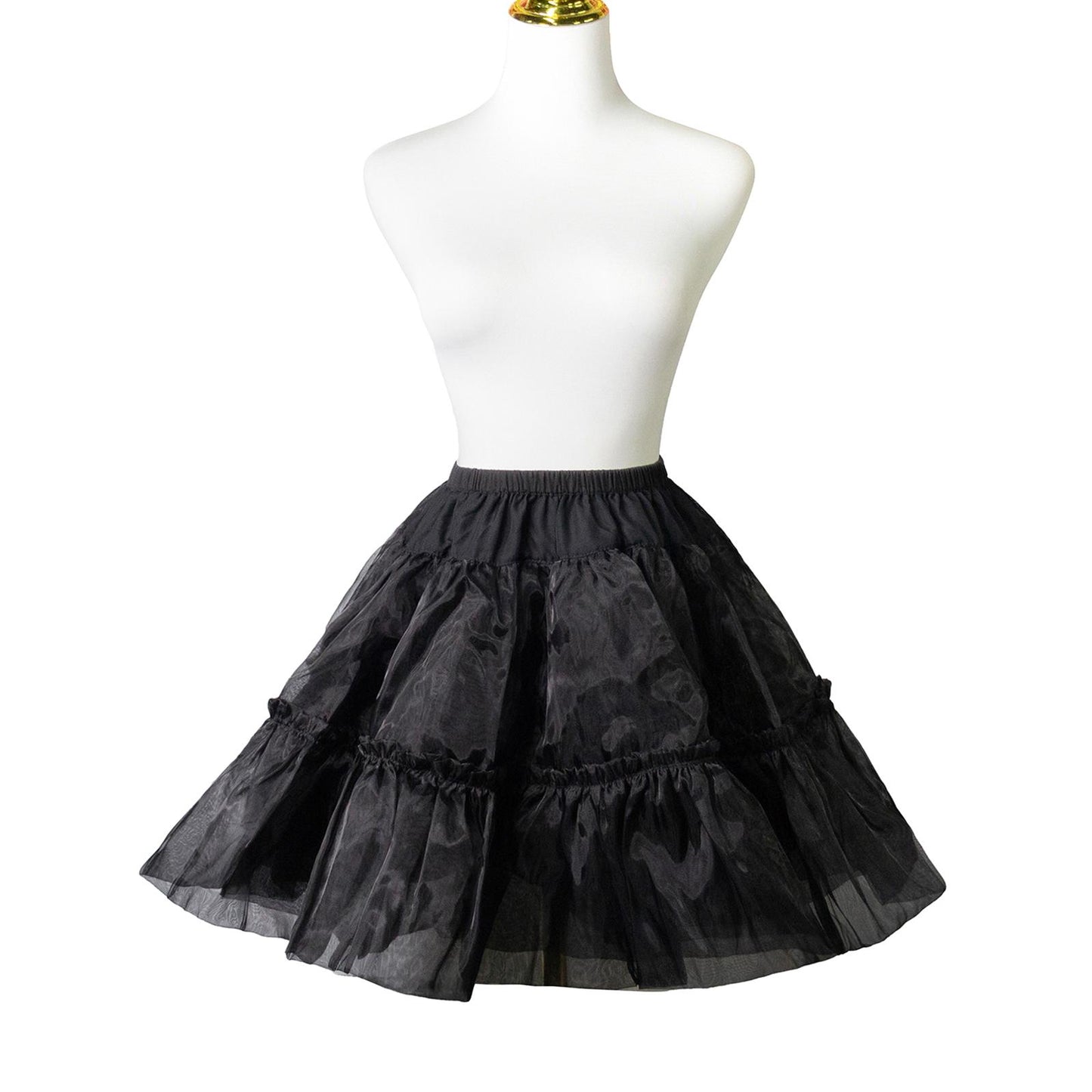 Aurora & Ariel 17.7" (45 cm) Mini Lolita Petticoat, Customizable (Black) 33048:471568
