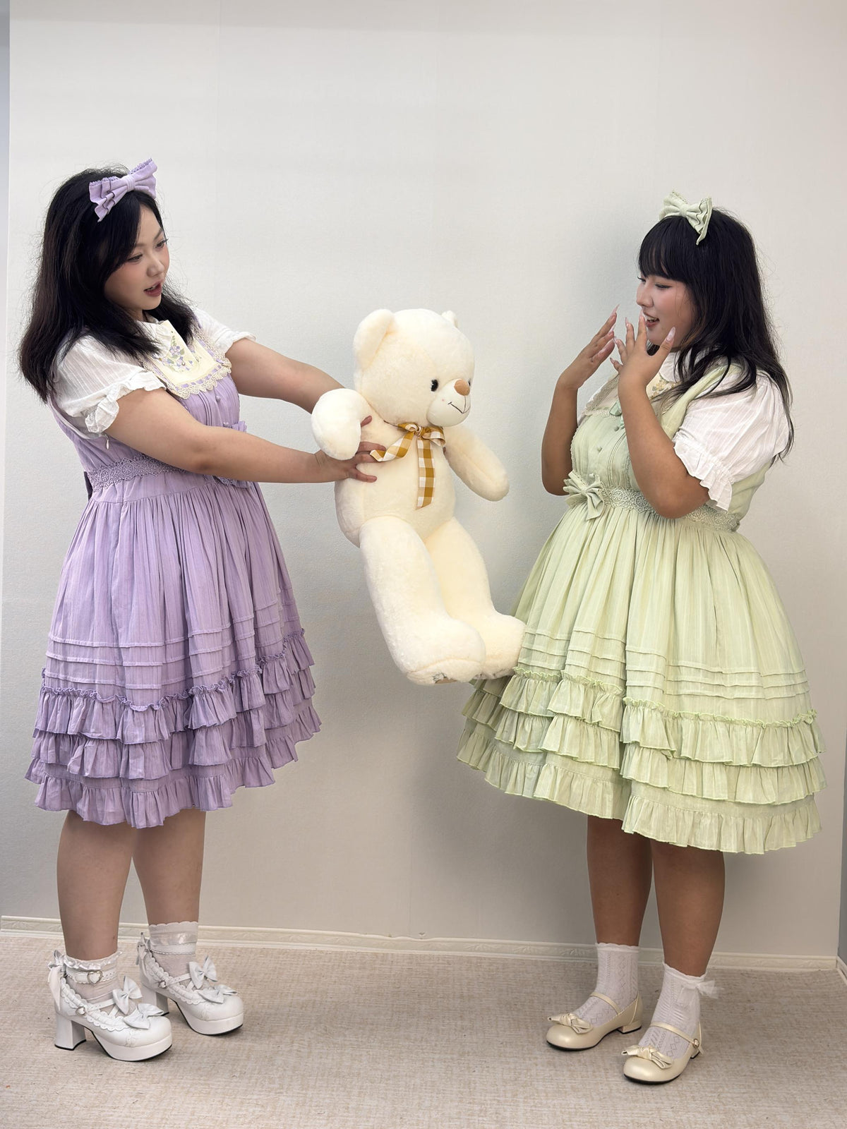 Cotton Plus Size Lolita Jumper Dress, Floral Embroidery 45595:872067