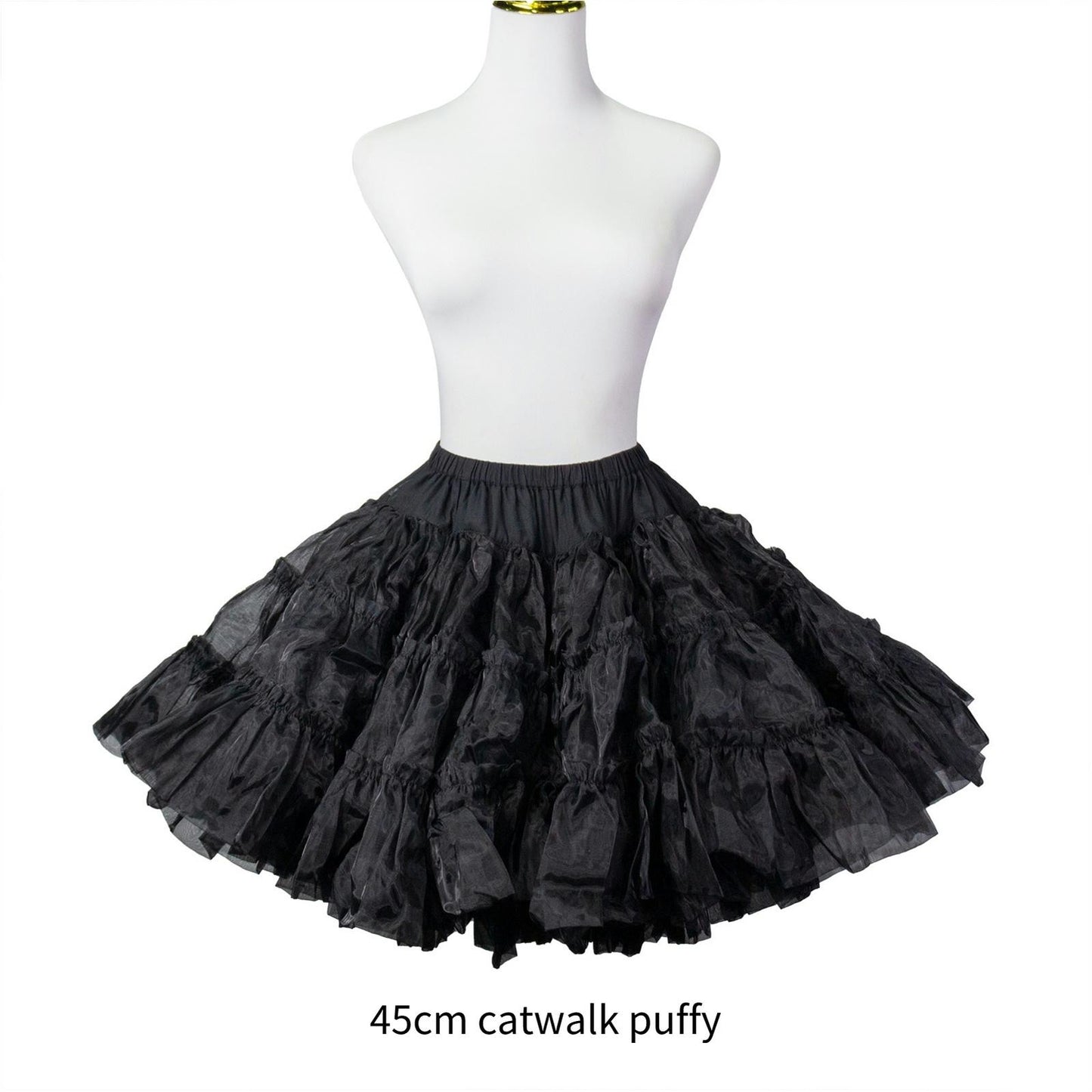 Aurora & Ariel 17.7" (45 cm) A-Line Petticoat Collection Customizable (Black) 33166:459448