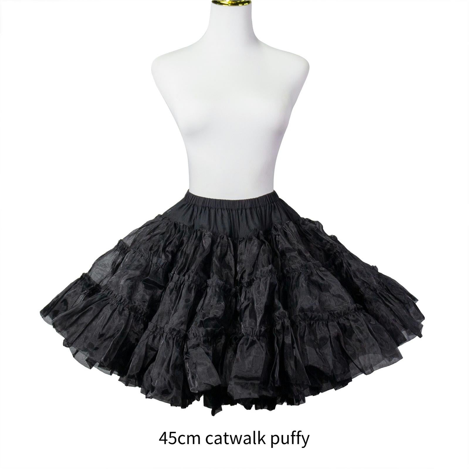 Aurora & Ariel 17.7" (45 cm) A-Line Petticoat Collection Customizable (Black) 33166:459448