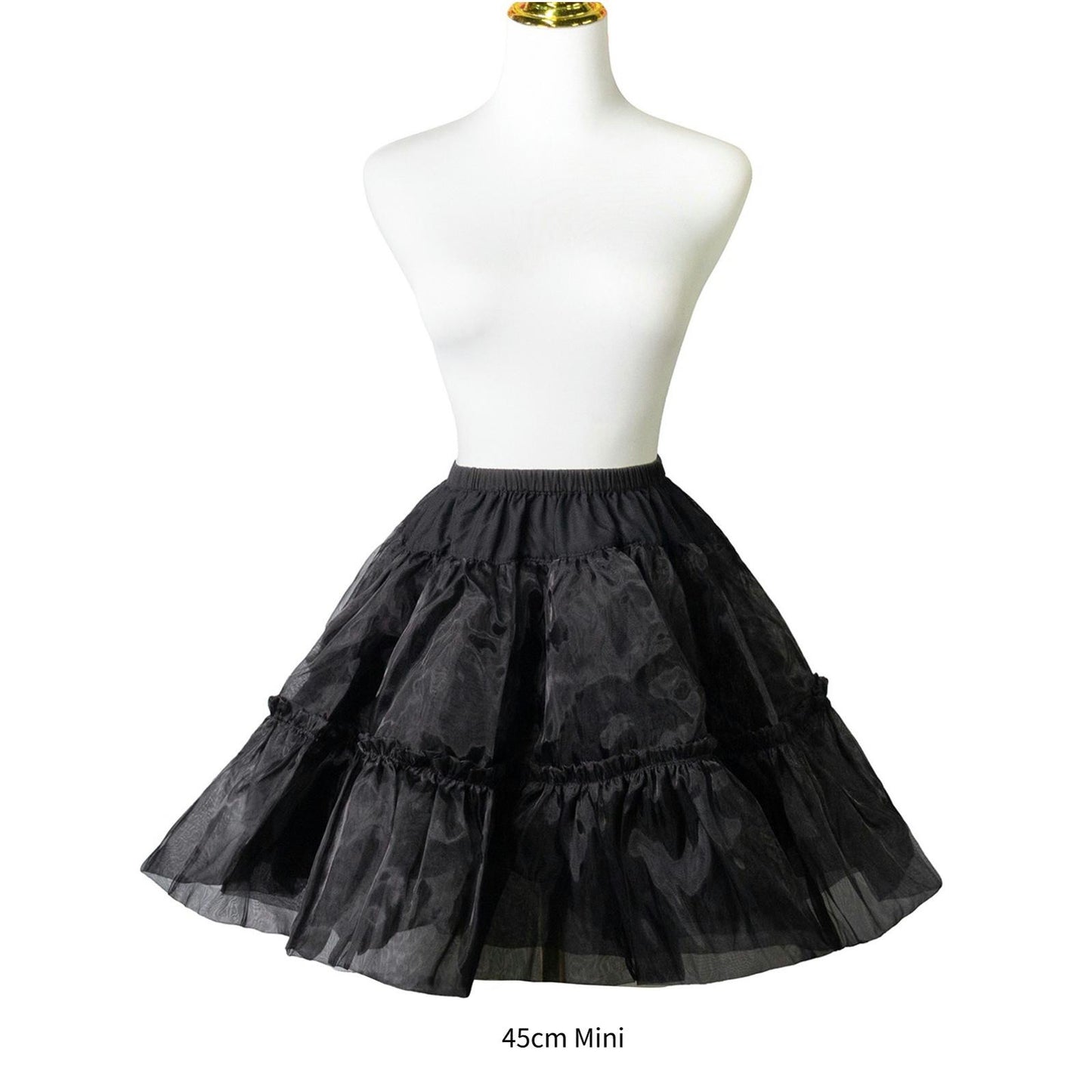 Aurora & Ariel 17.7" (45 cm) A-Line Petticoat Collection Customizable (Black) 33166:471578