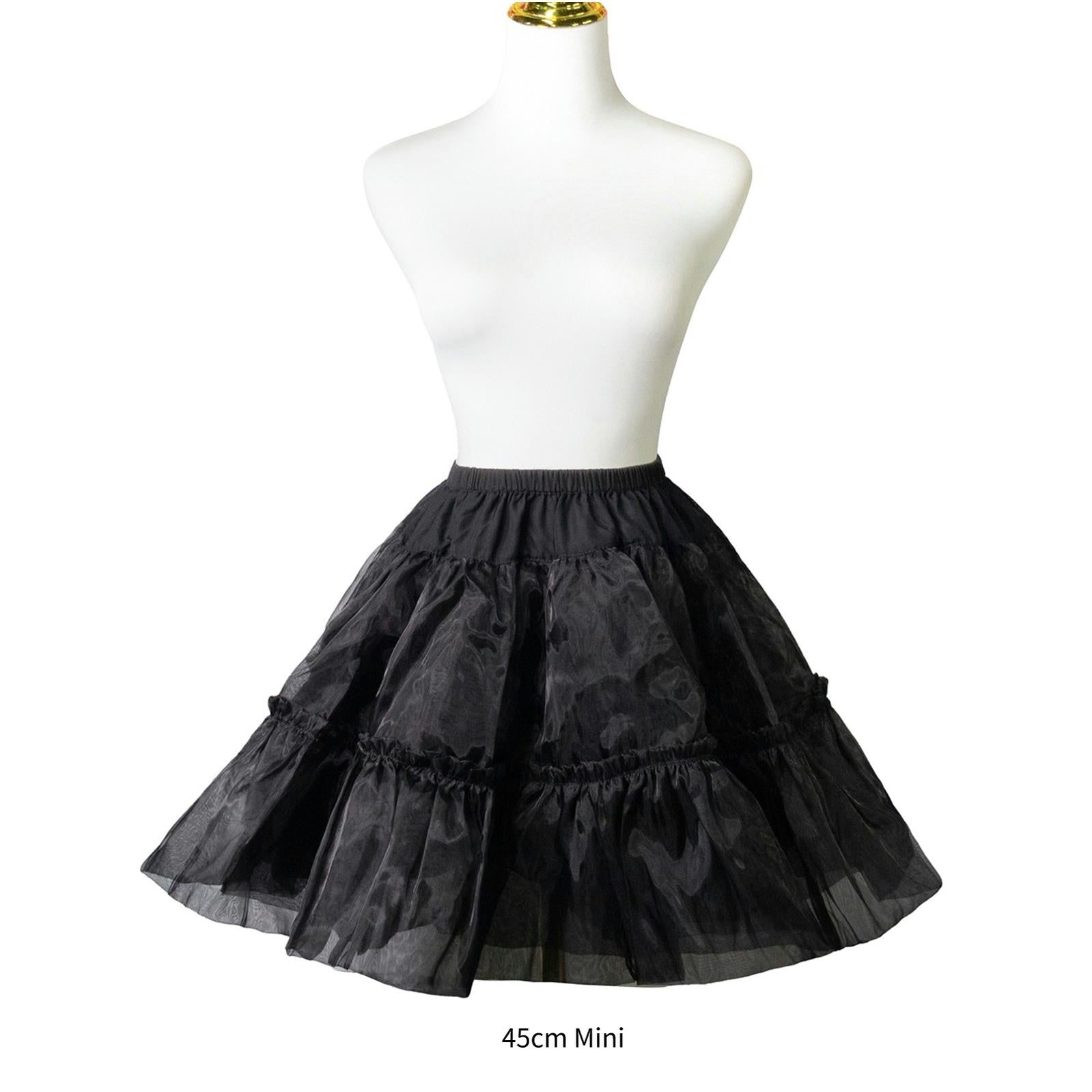 Aurora & Ariel 17.7" (45 cm) A-Line Petticoat Collection Customizable (Black) 33166:471578