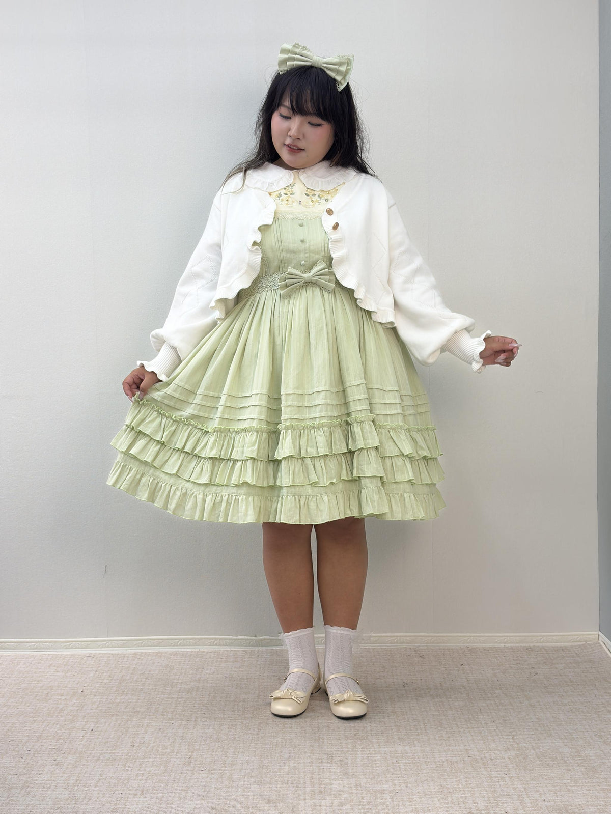 Cotton Plus Size Lolita Jumper Dress, Floral Embroidery 45595:872063