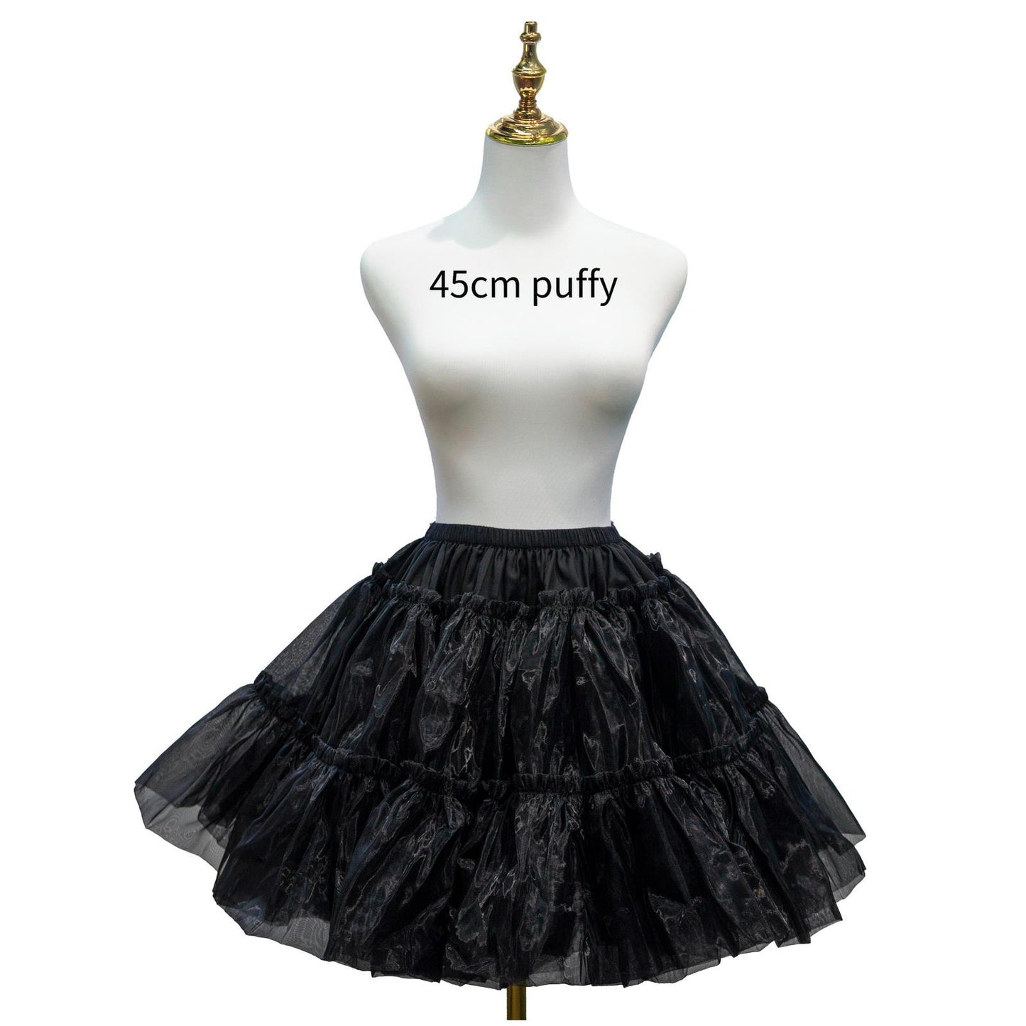 Aurora & Ariel 17.7" (45 cm) A-Line Petticoat Collection Customizable (Black) 33166:459442