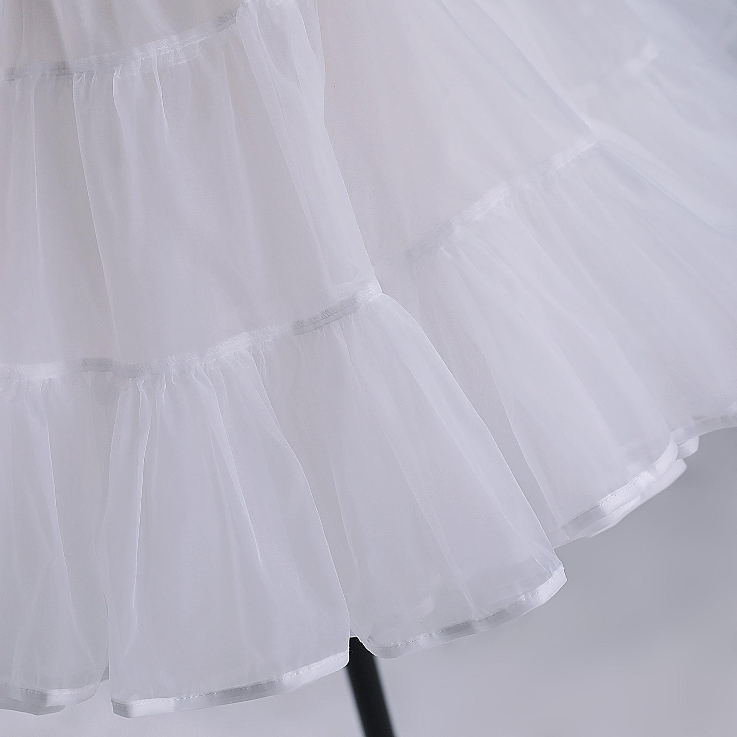 Noloria - 17.7" (45 cm) Organza Lolita Puffy White Petticoat 43720:789299